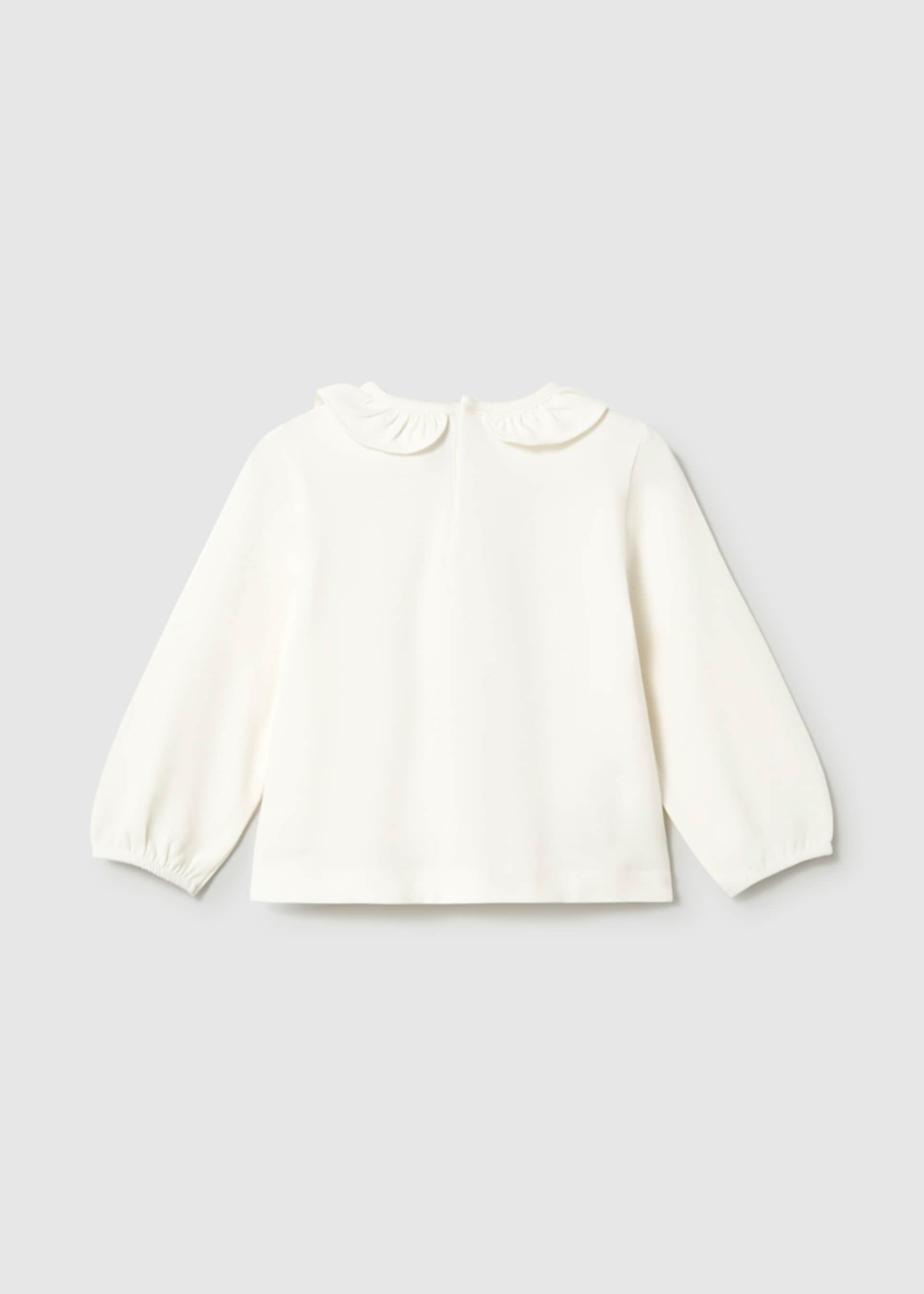 Tricou cu guler volane bebe