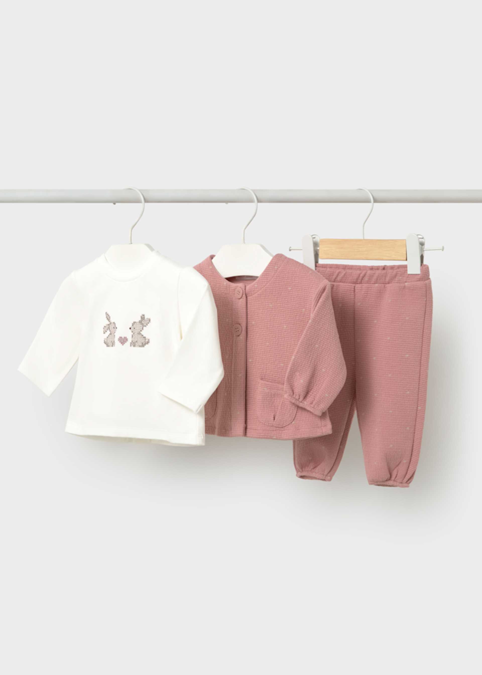 Newborn girl 3-piece tracksuit
