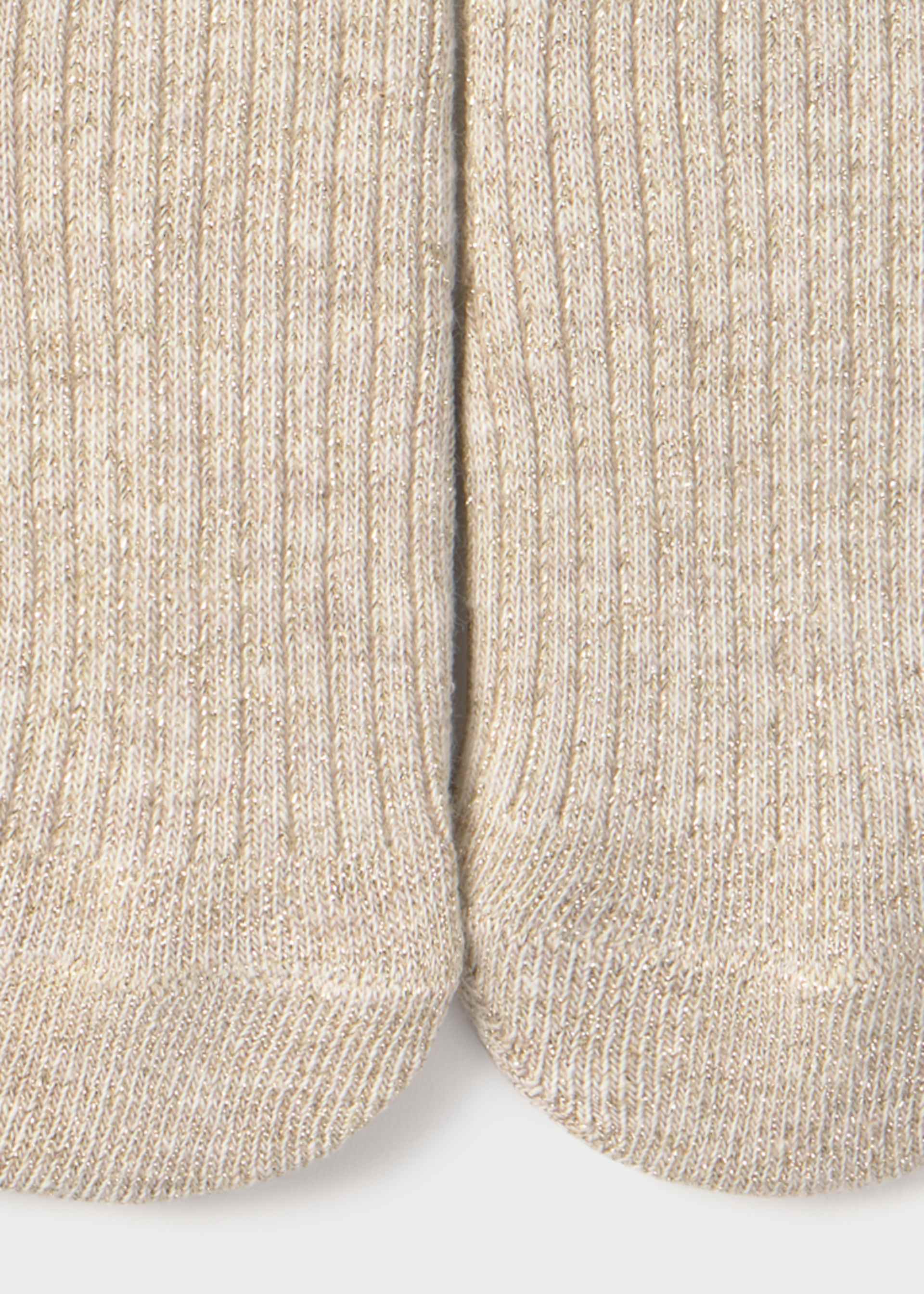 Baby ribbed lurex tights