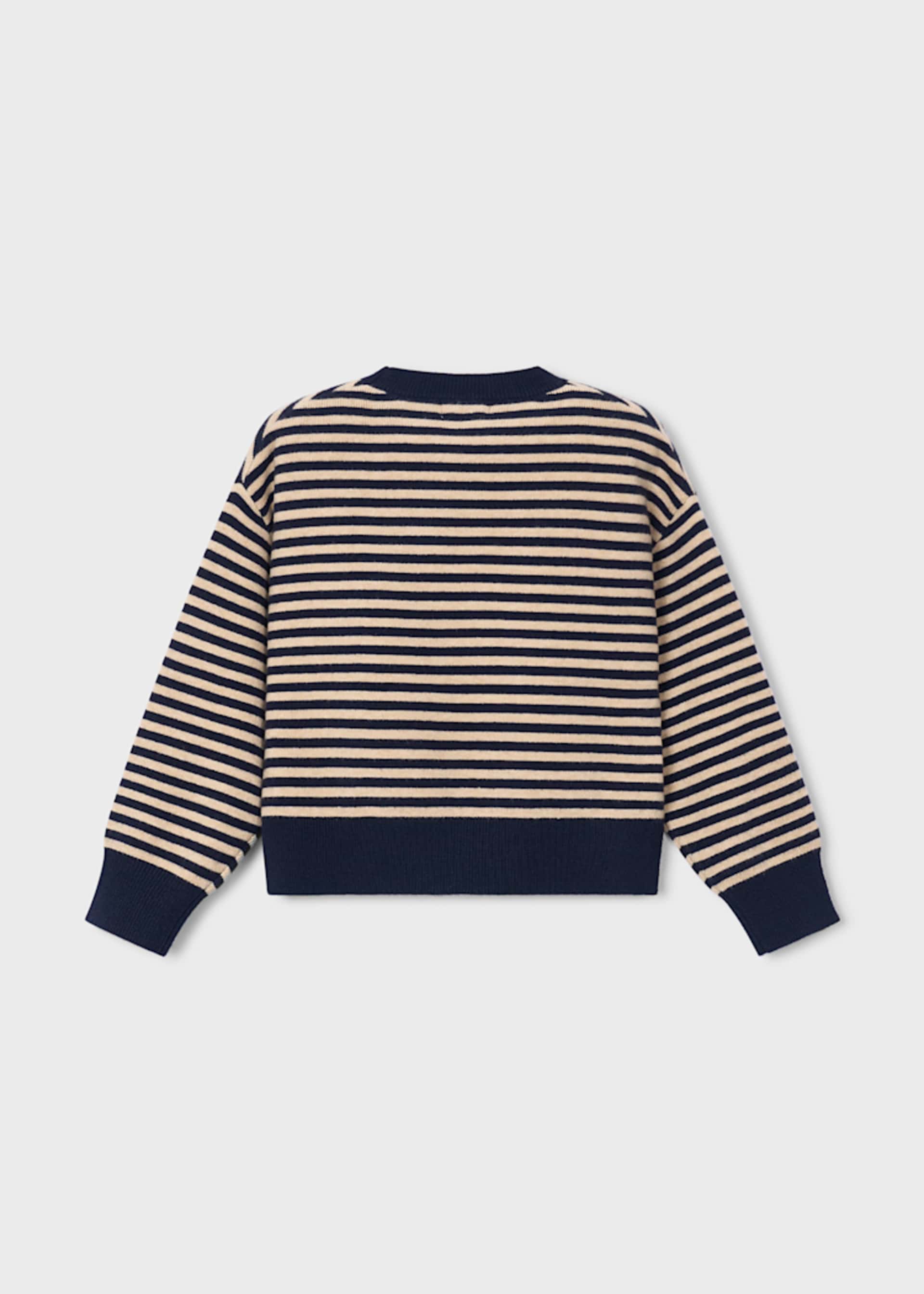 Pull à rayures avec foulard fille