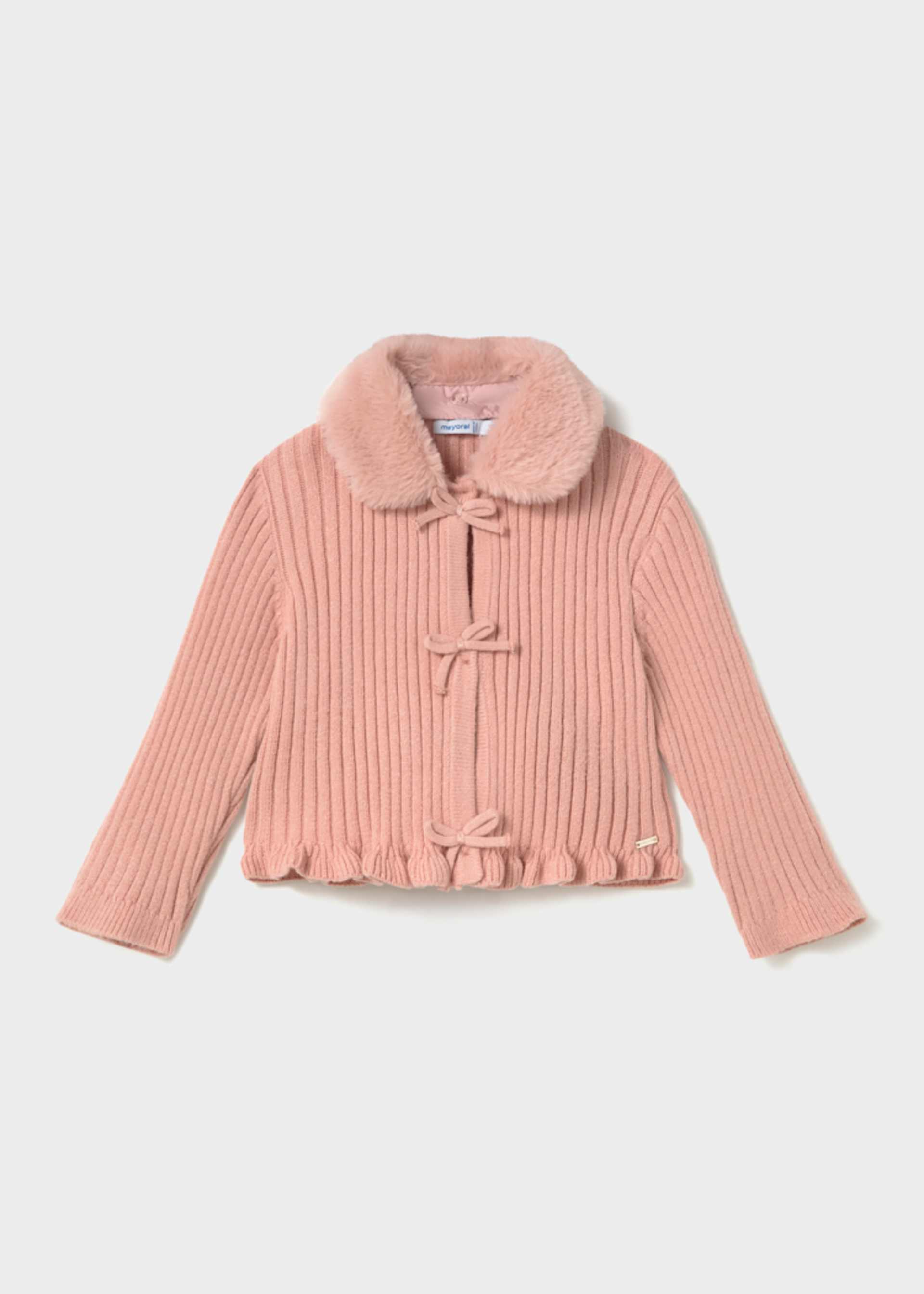 Strickjacke Fellkragen Baby