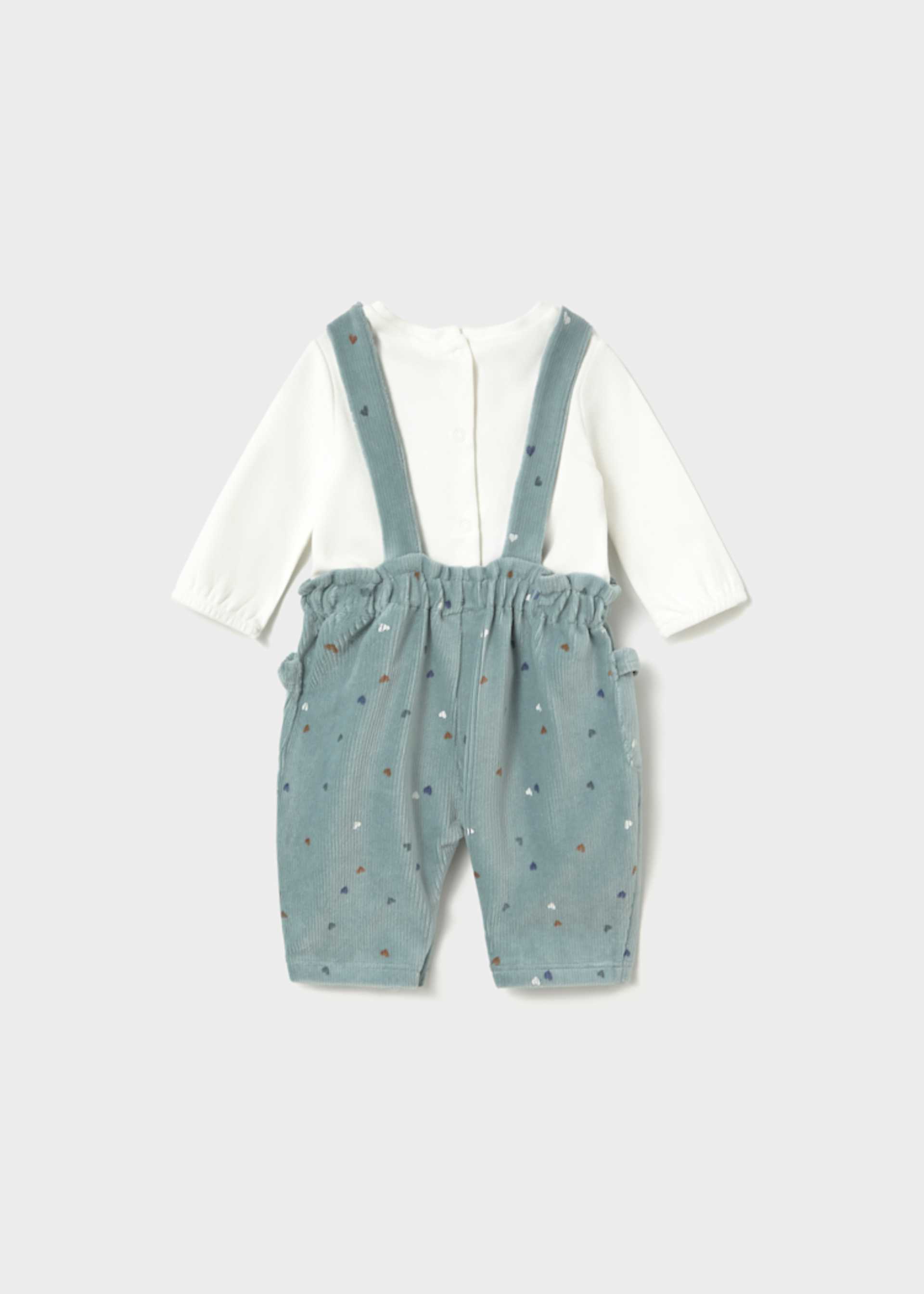 Set Latzhose und Shirt Neugeborene Mädchen