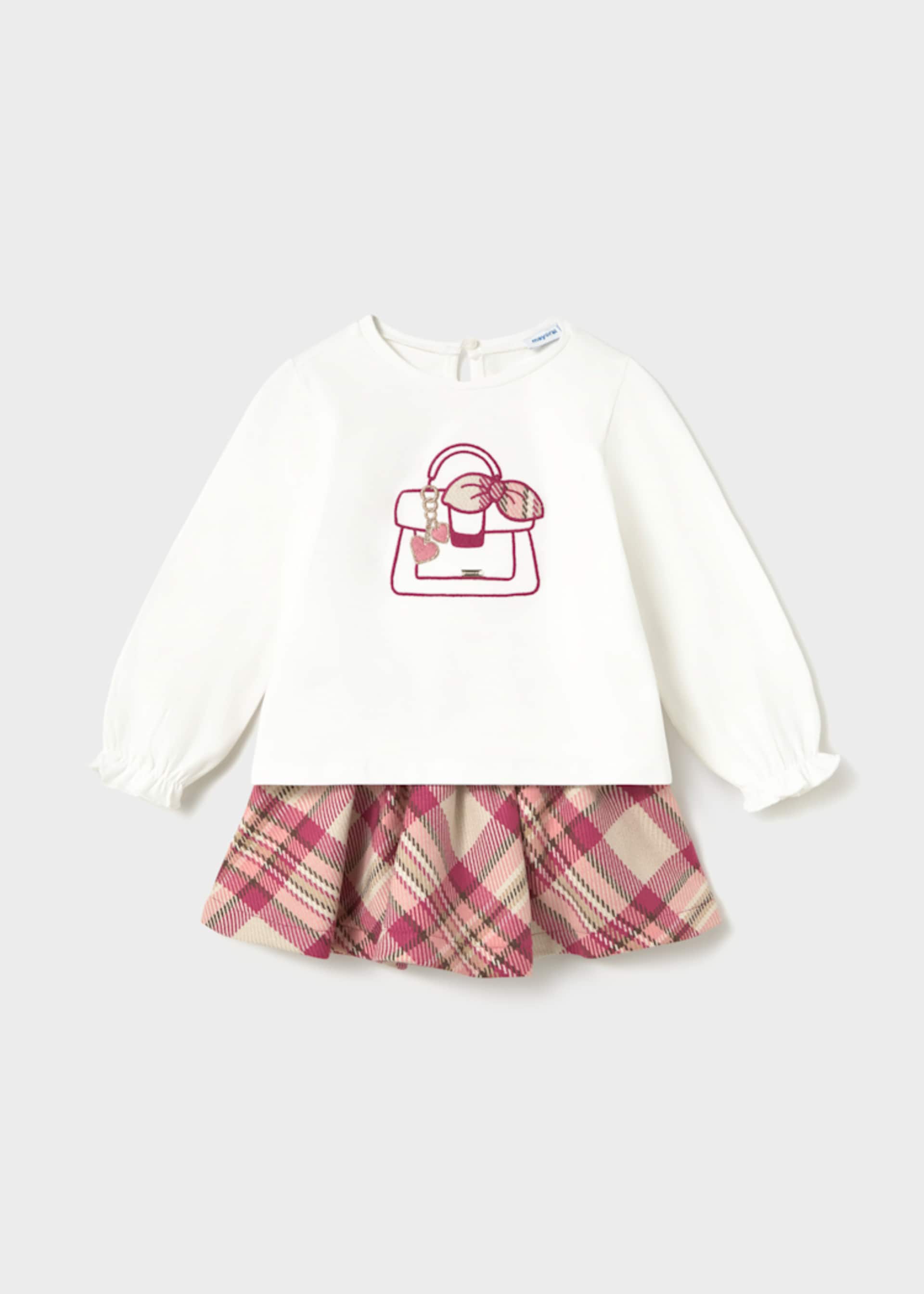 Baby Plaid Skirt and T-Shirt Set Baby Plaid Skirt and T-Shirt Set