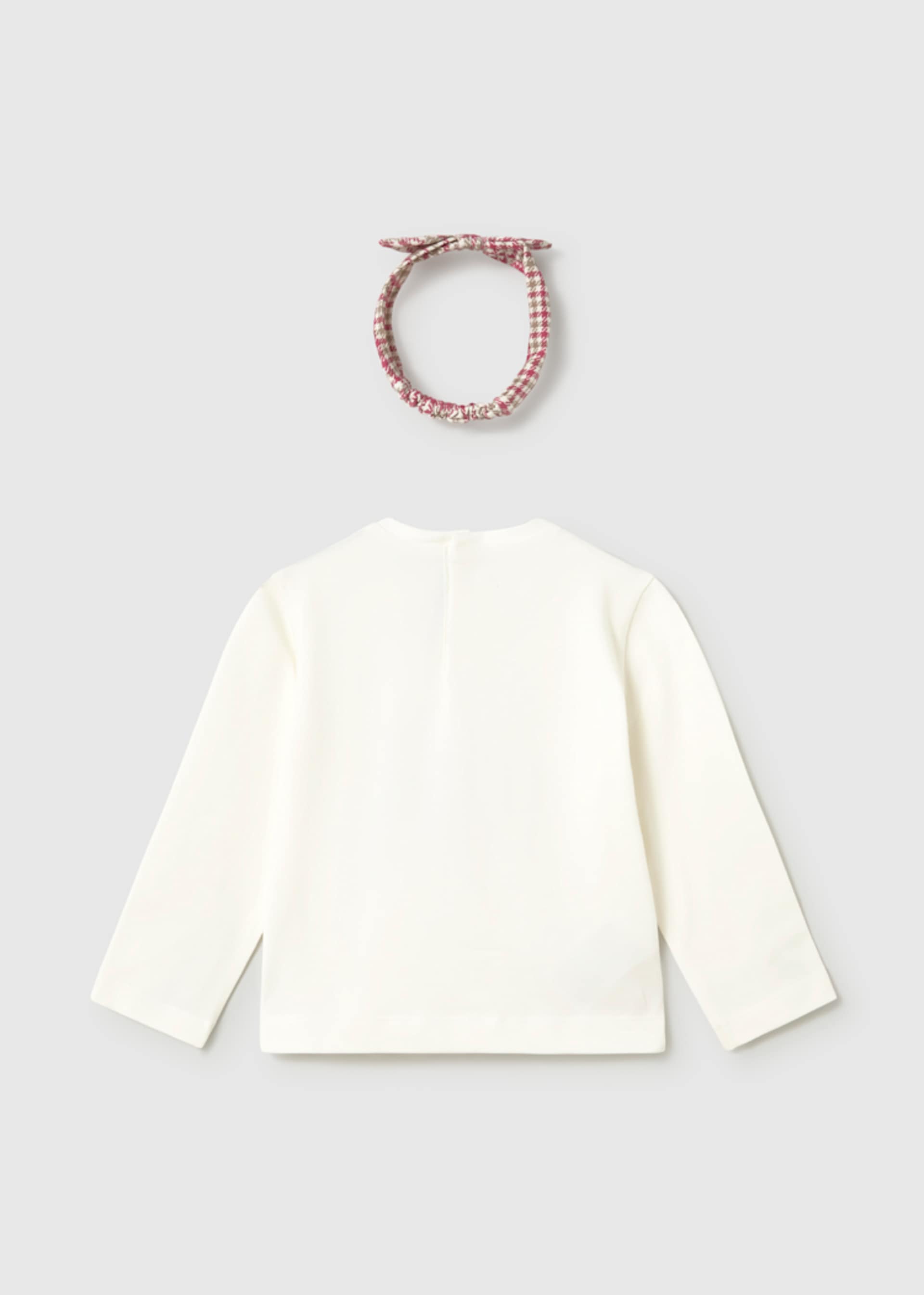 Camisola com fita cabelo bebé