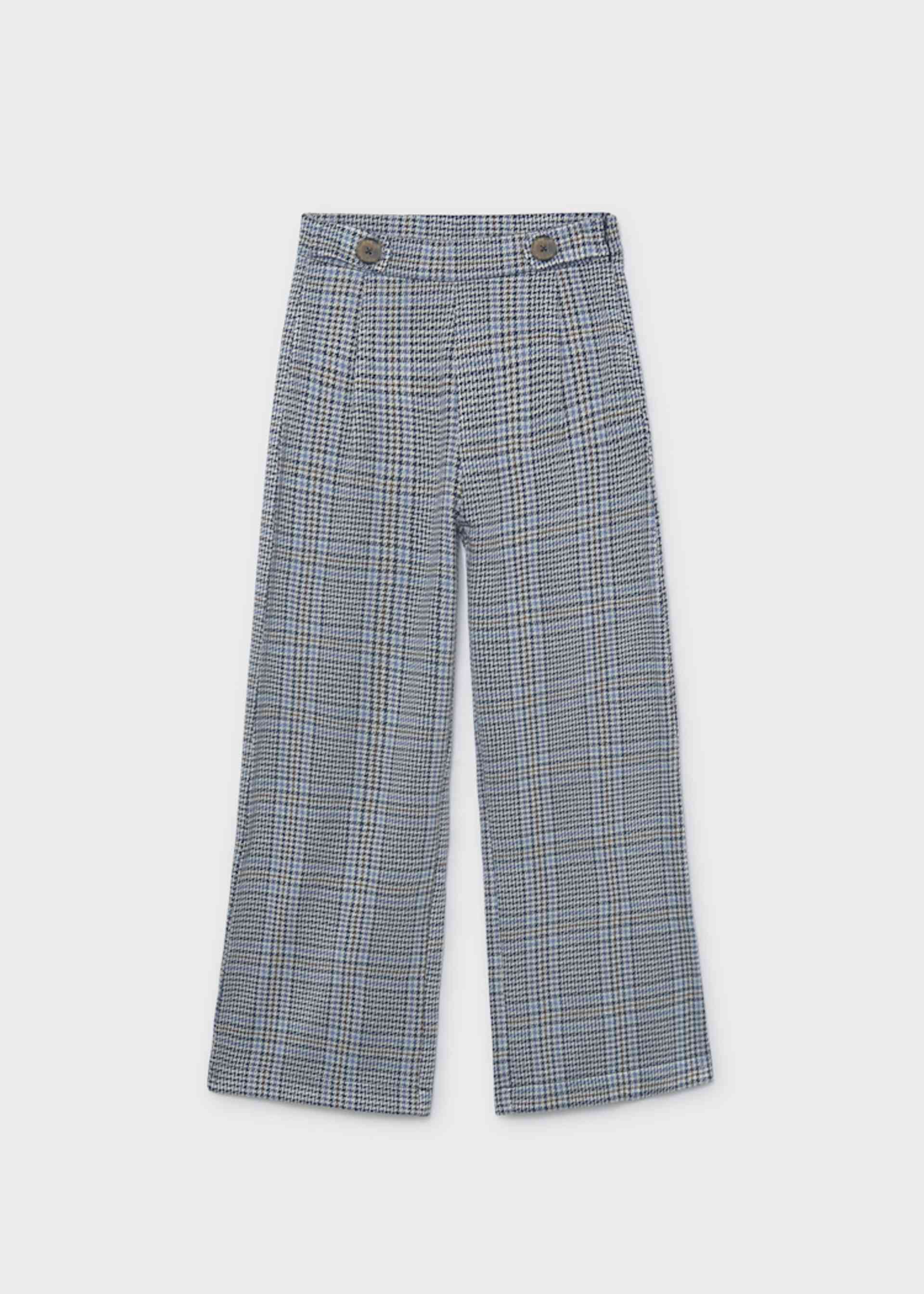 Girls' jacquard checked trousers Girls' jacquard checked trousers