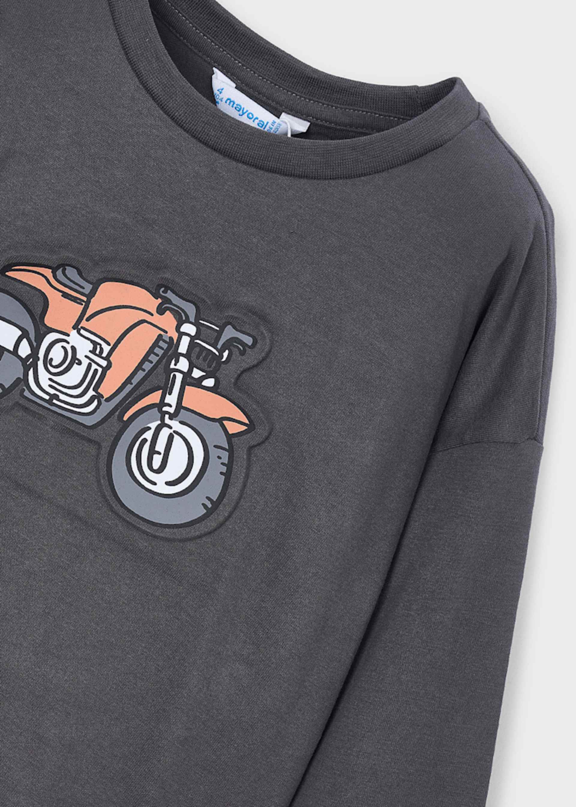 Maglietta moto in rilievo bambino