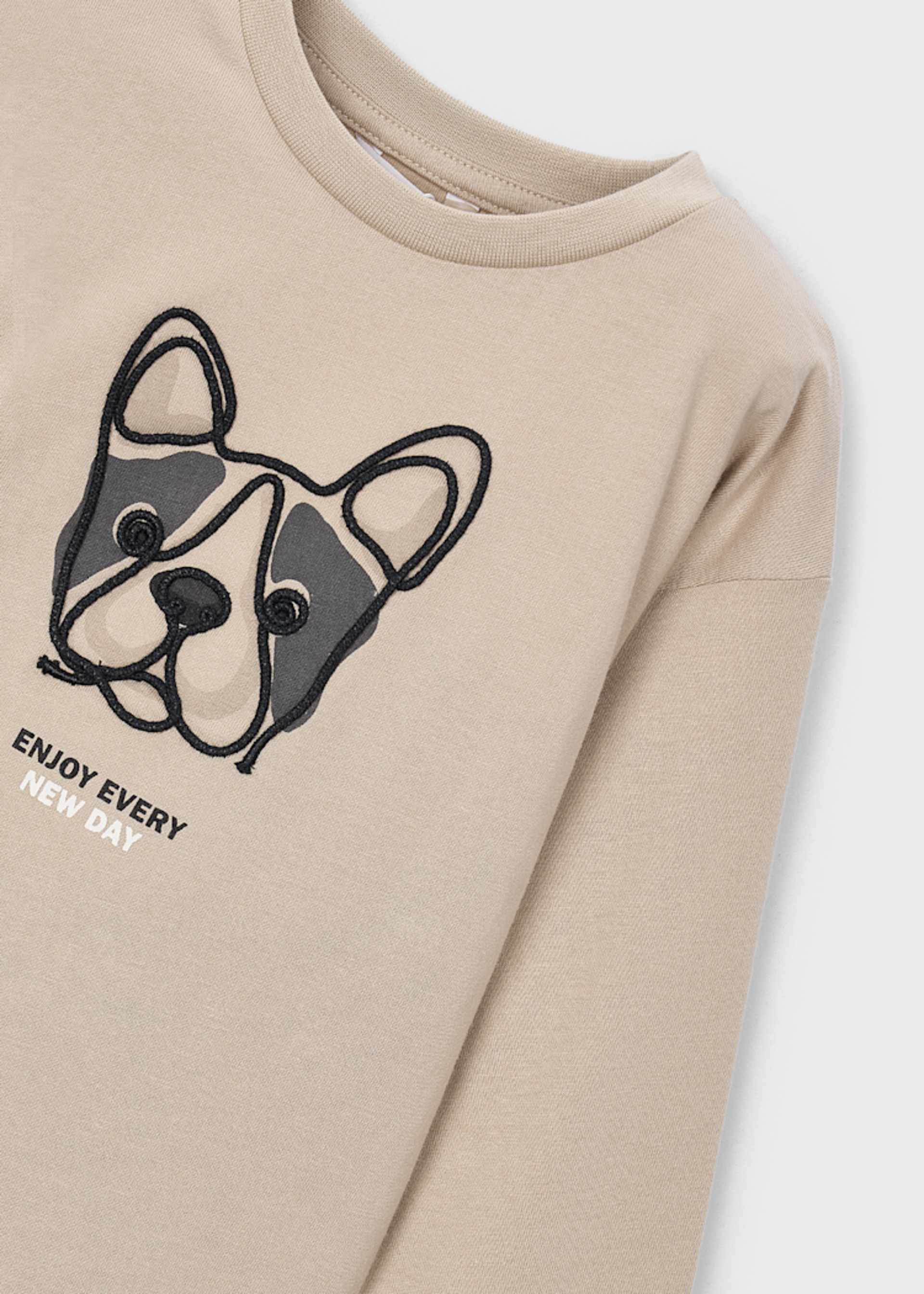 Koszulka z haftem Dog dla chłopca