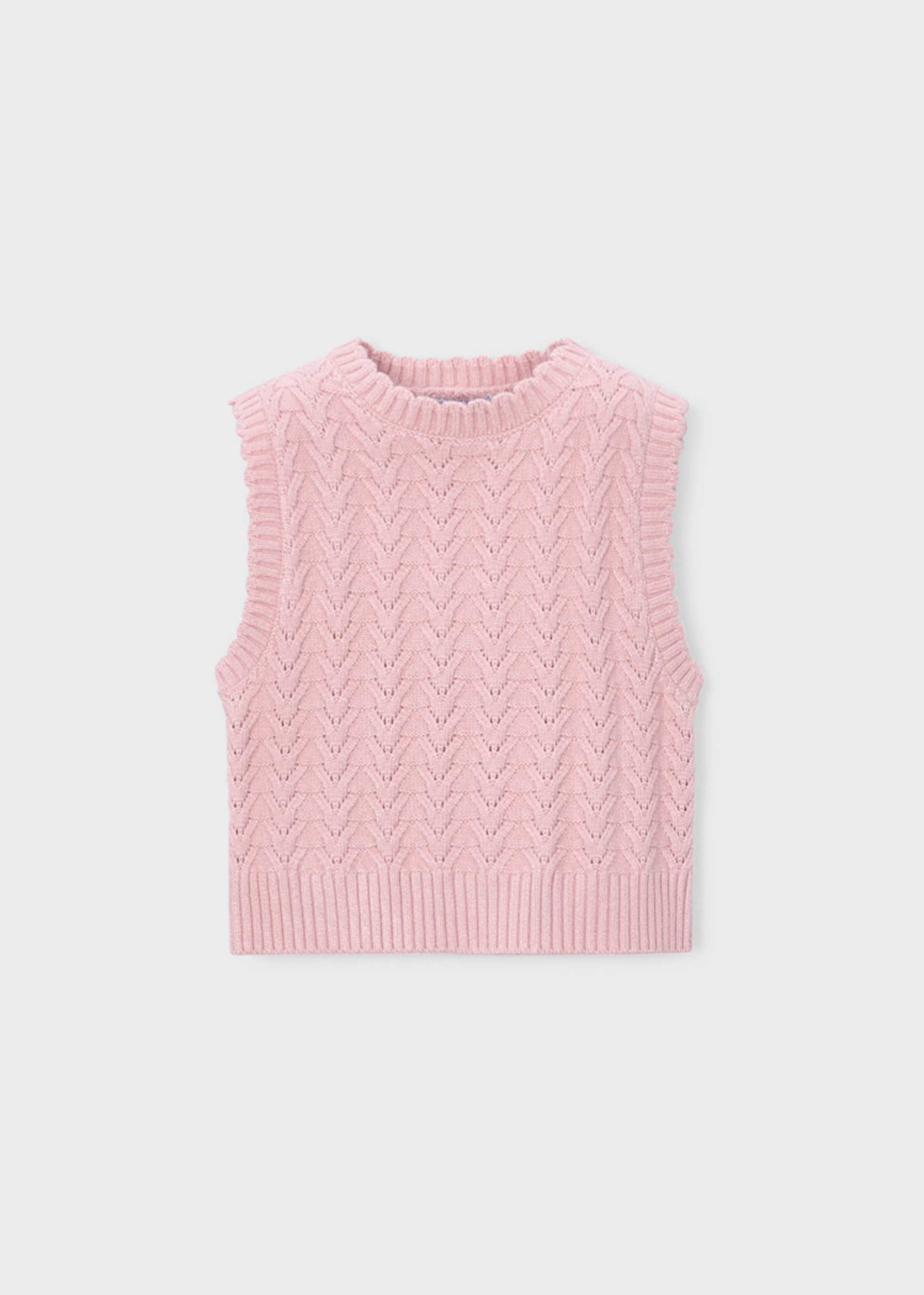 Girls' knitted waistcoat