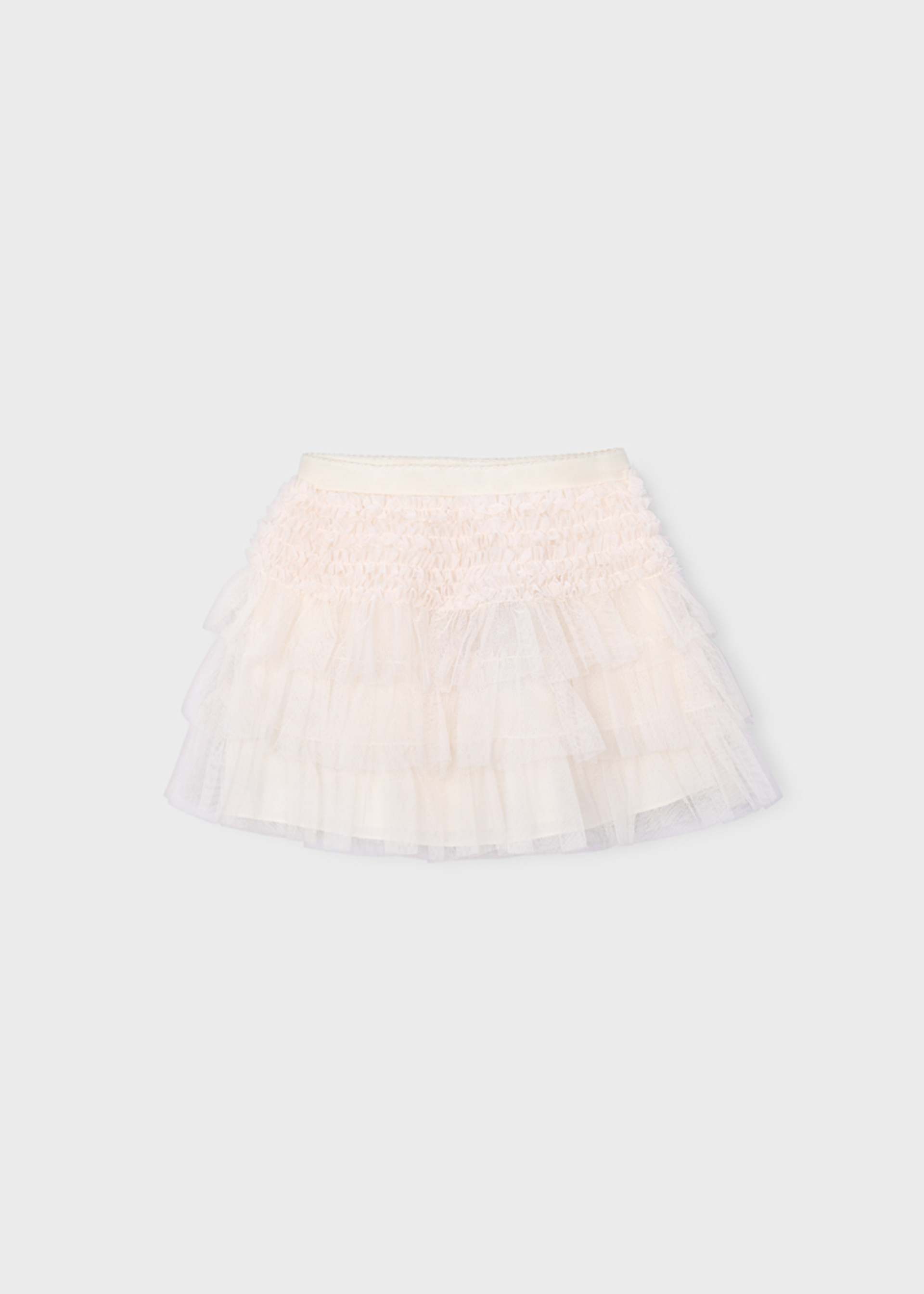 Saia tule folhos menina