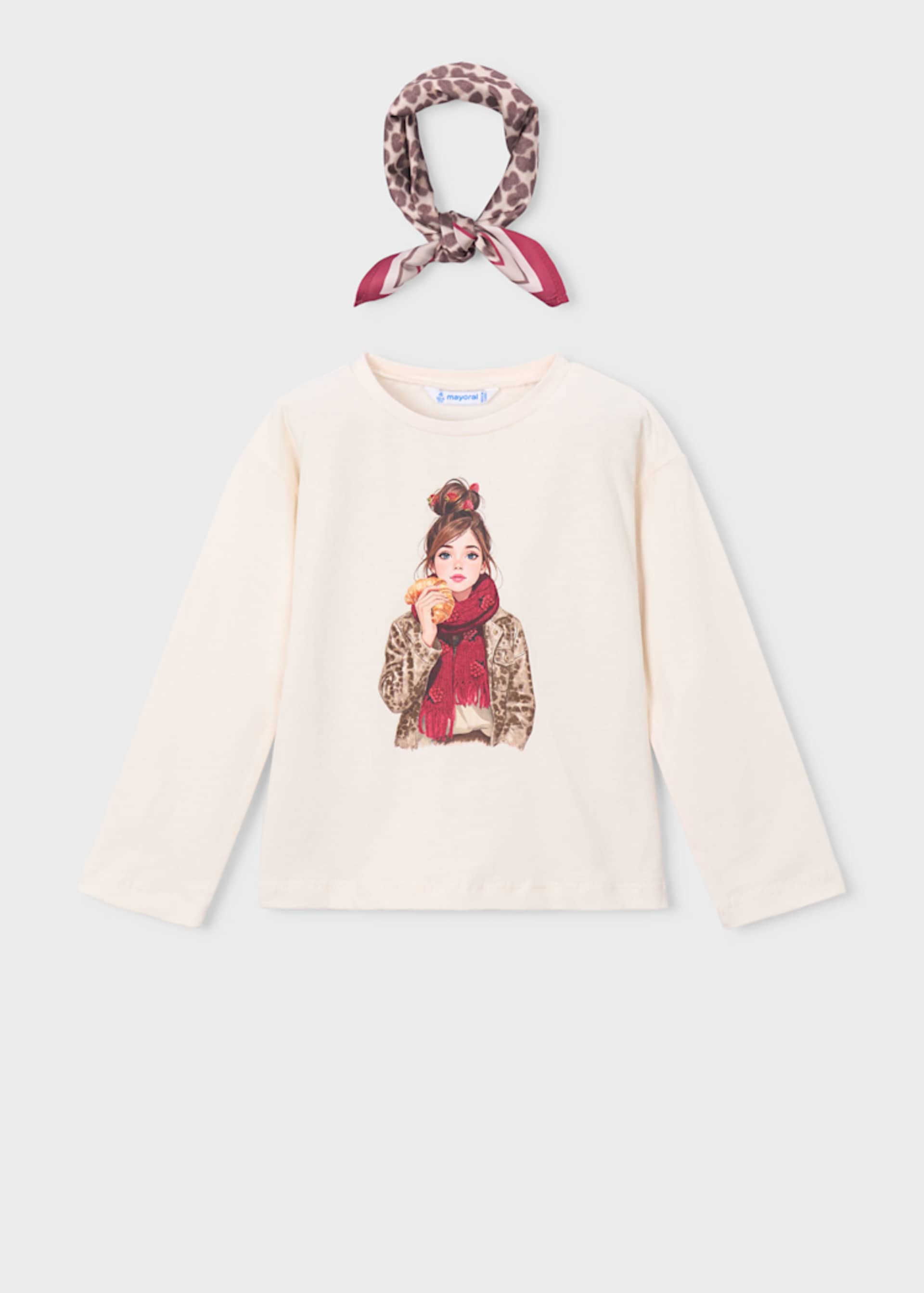 Camiseta con pañuelo niña