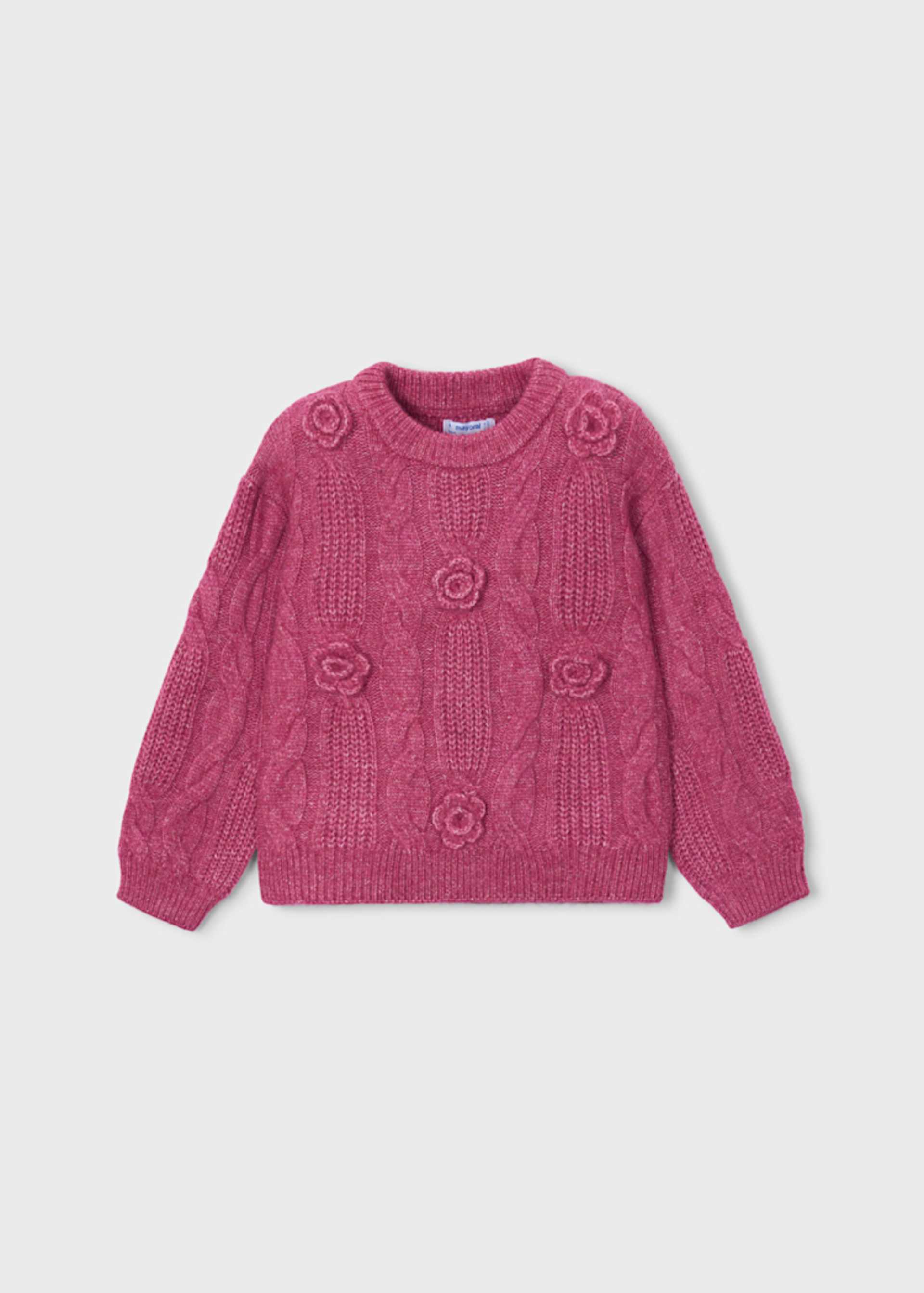 Pull  motif floral fille