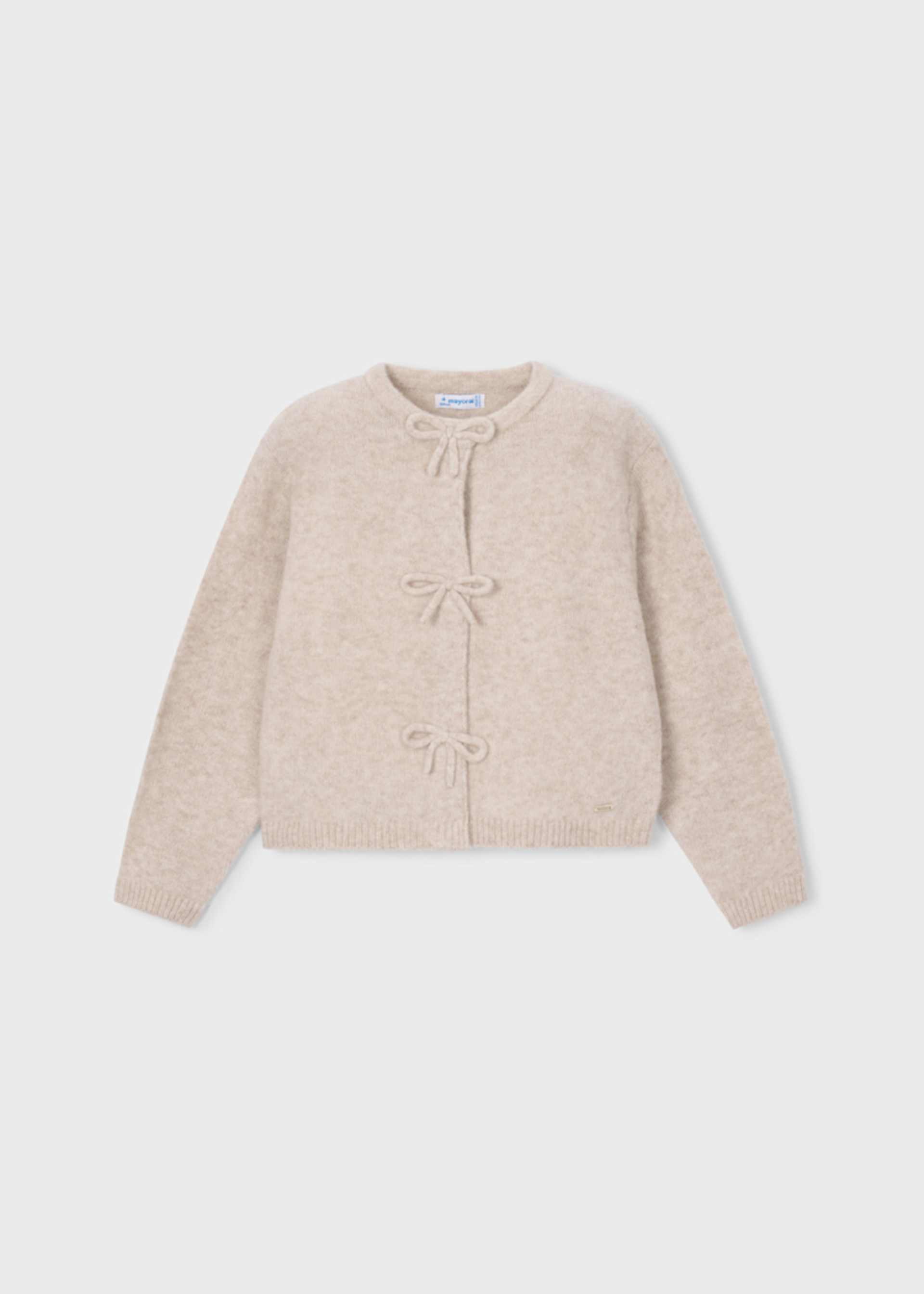 Suéter tricot moños niña