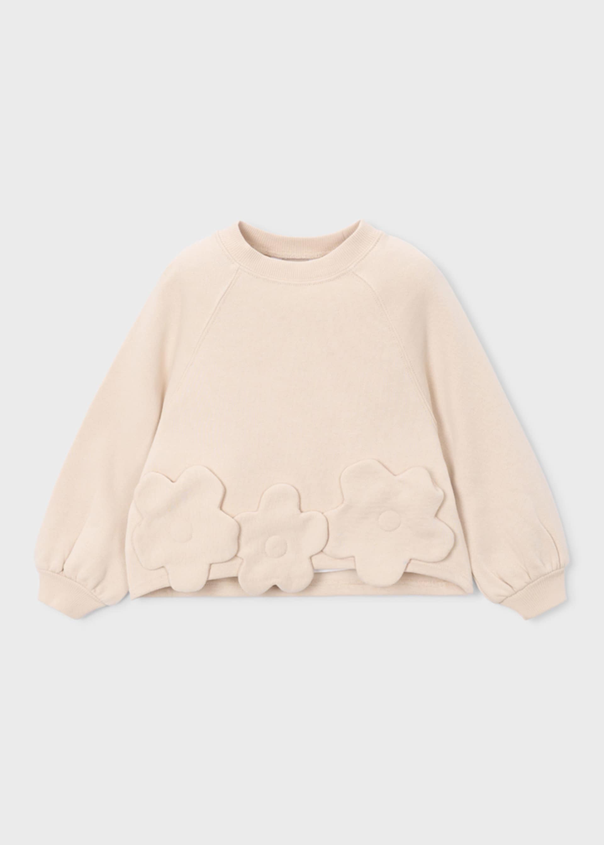 Bluza z kwiatową aplikacją dla dziewczynki