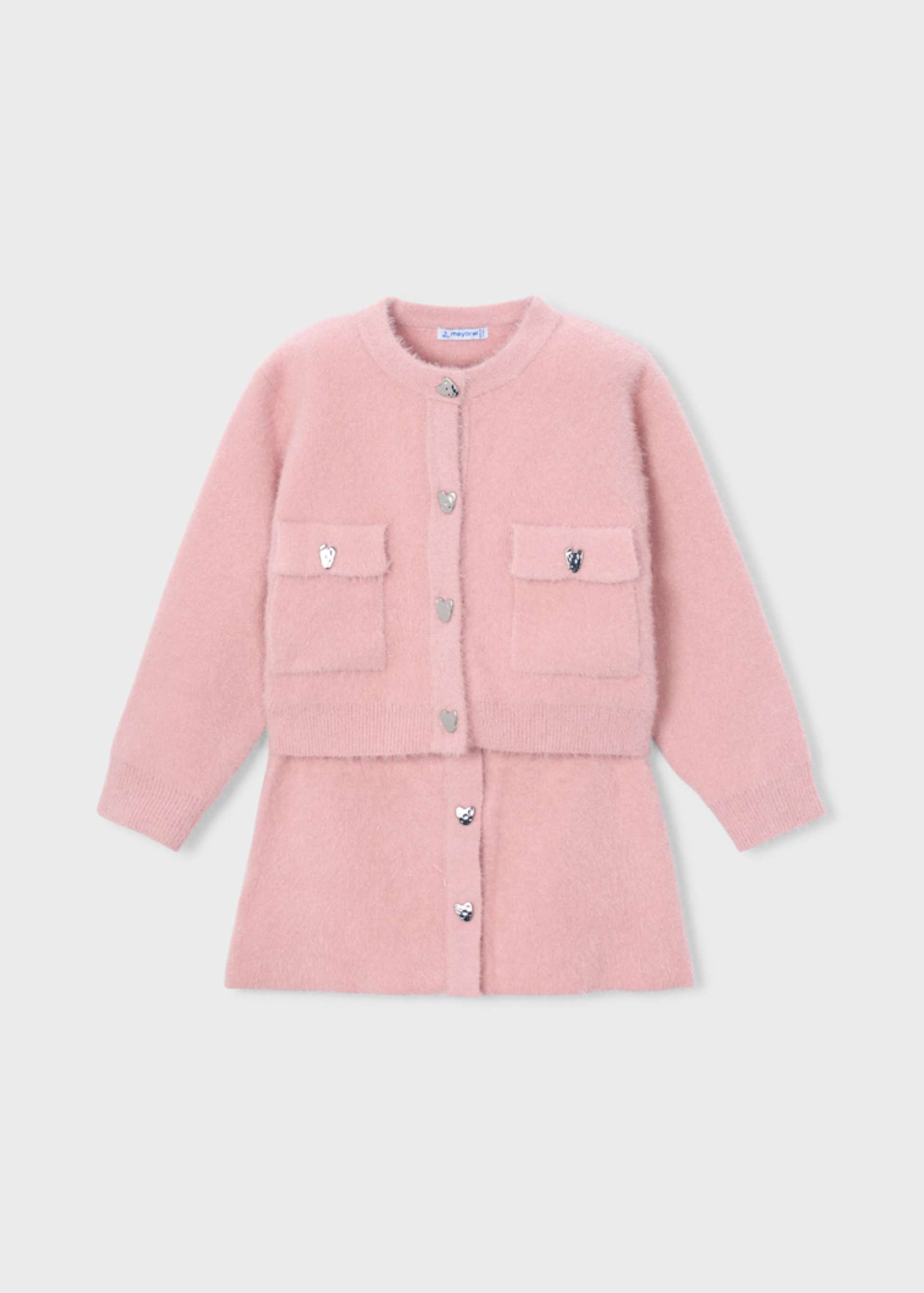 Ensemble jupe et cardigan en tricot fille