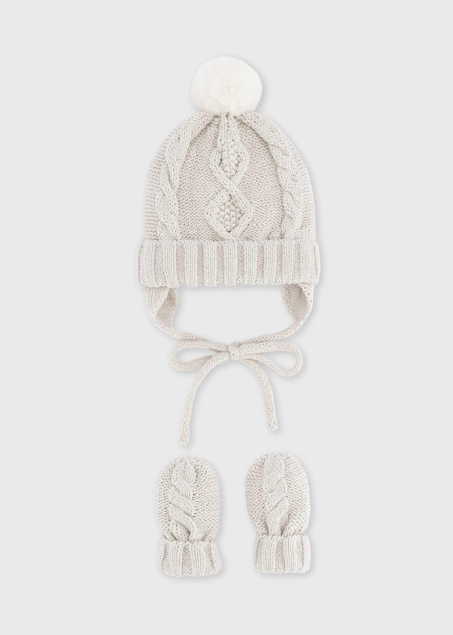 Ensemble bonnet et moufles nouveau-né Ensemble bonnet et moufles nouveau-né
