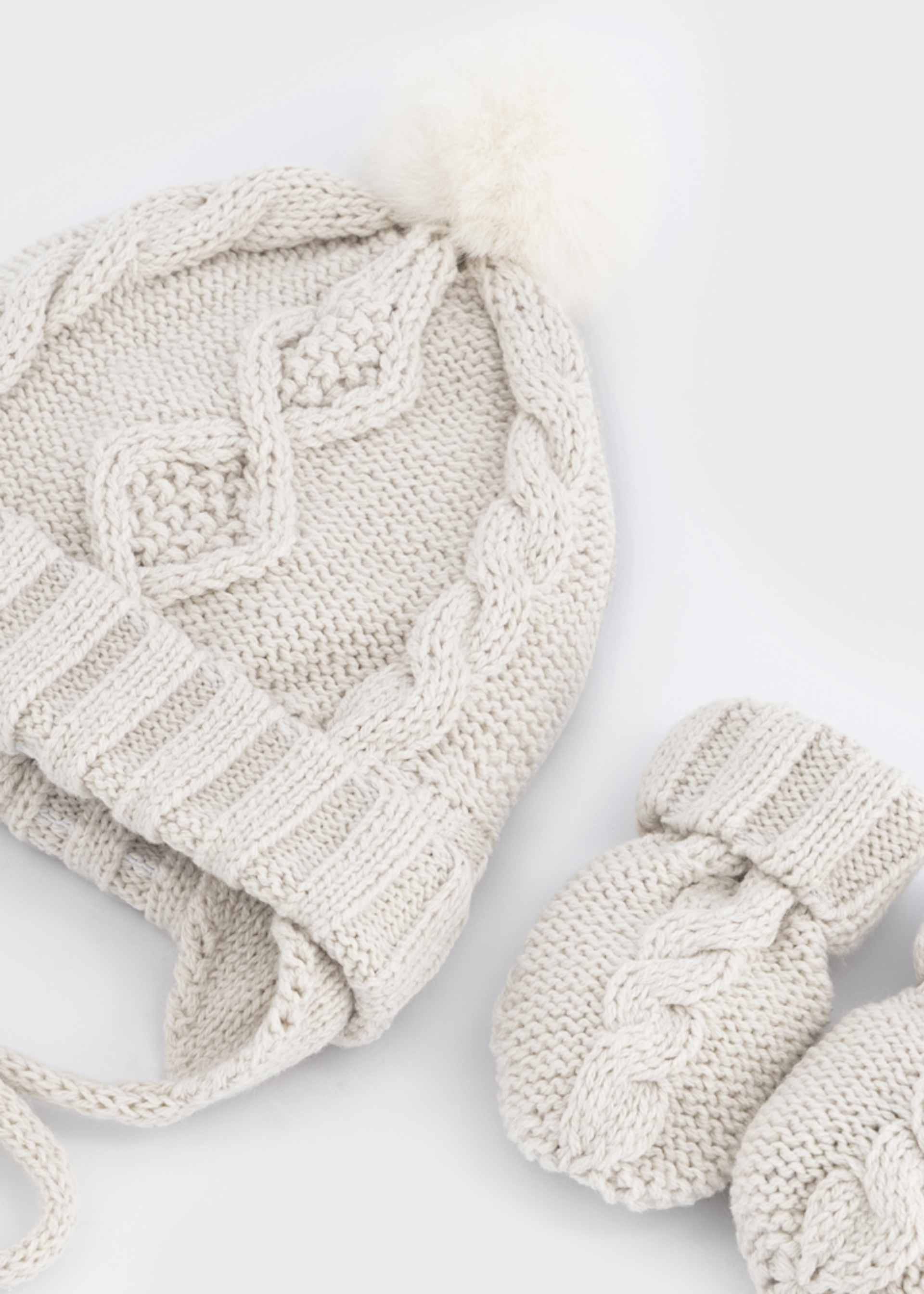 Ensemble bonnet et moufles nouveau-né Ensemble bonnet et moufles nouveau-né