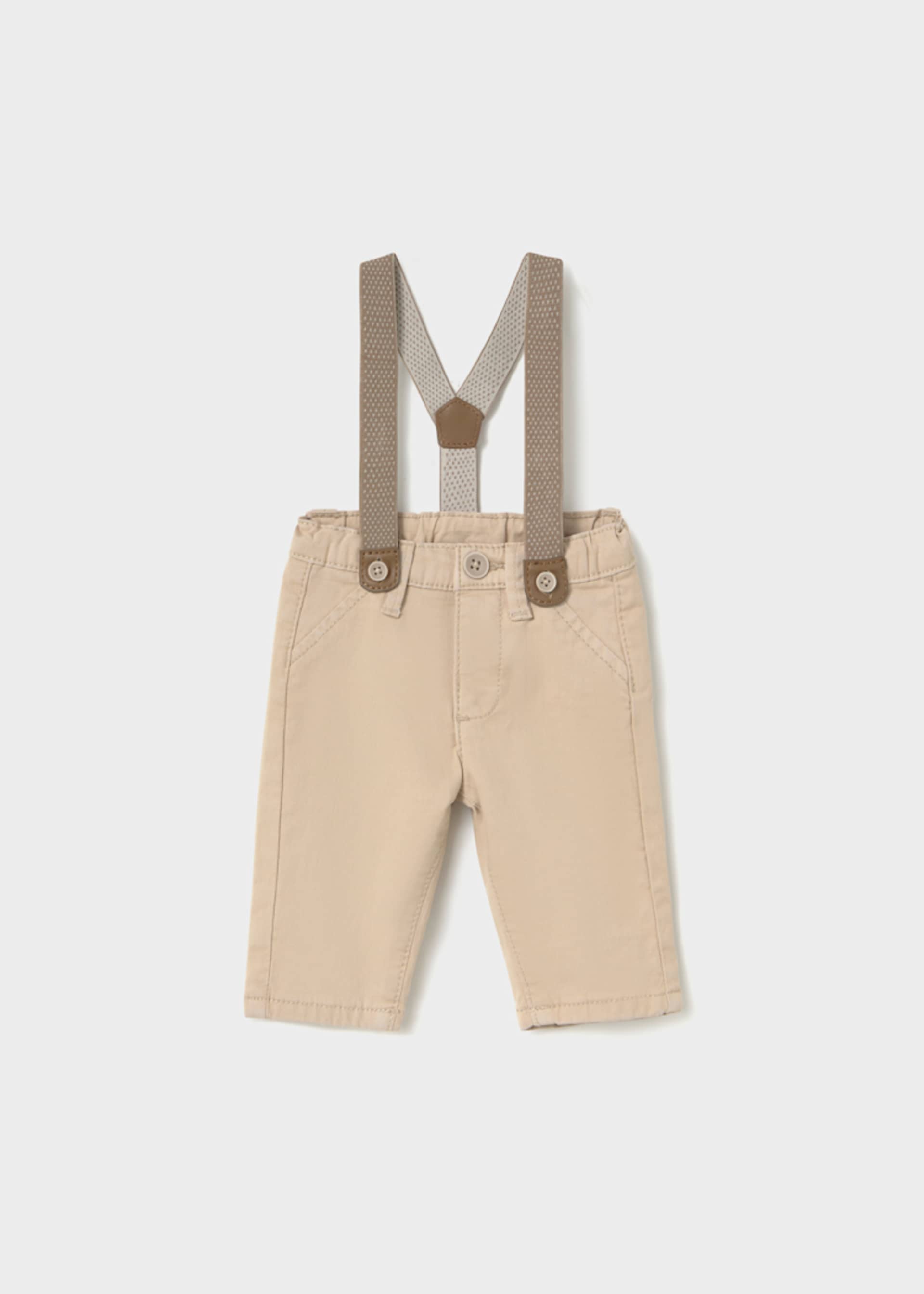 Pantalone lungo con bretelle neonato