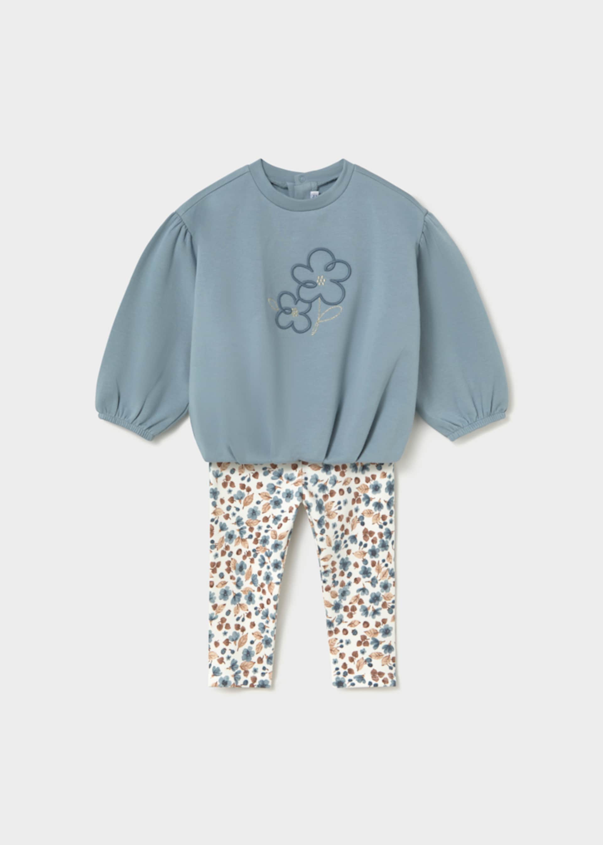 Baby Print Leggings and Jumper Set