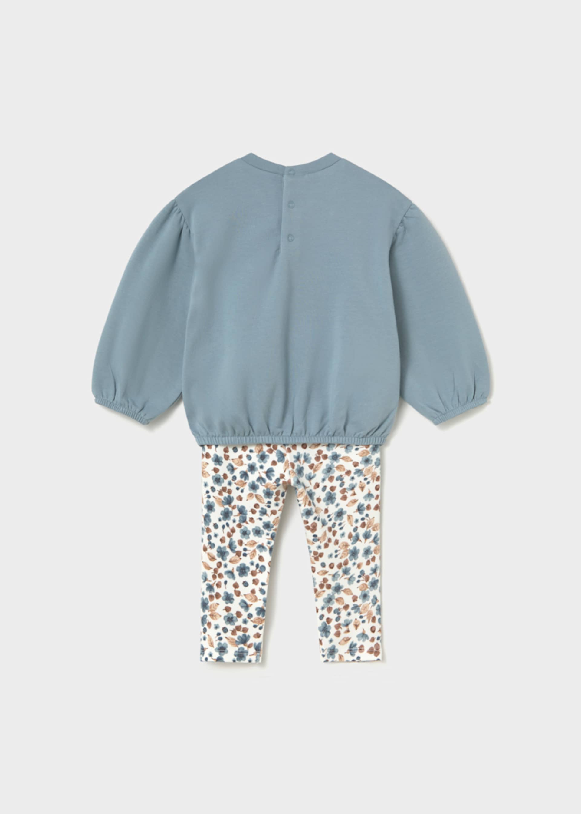 Completo leggings stampato e felpa bimba