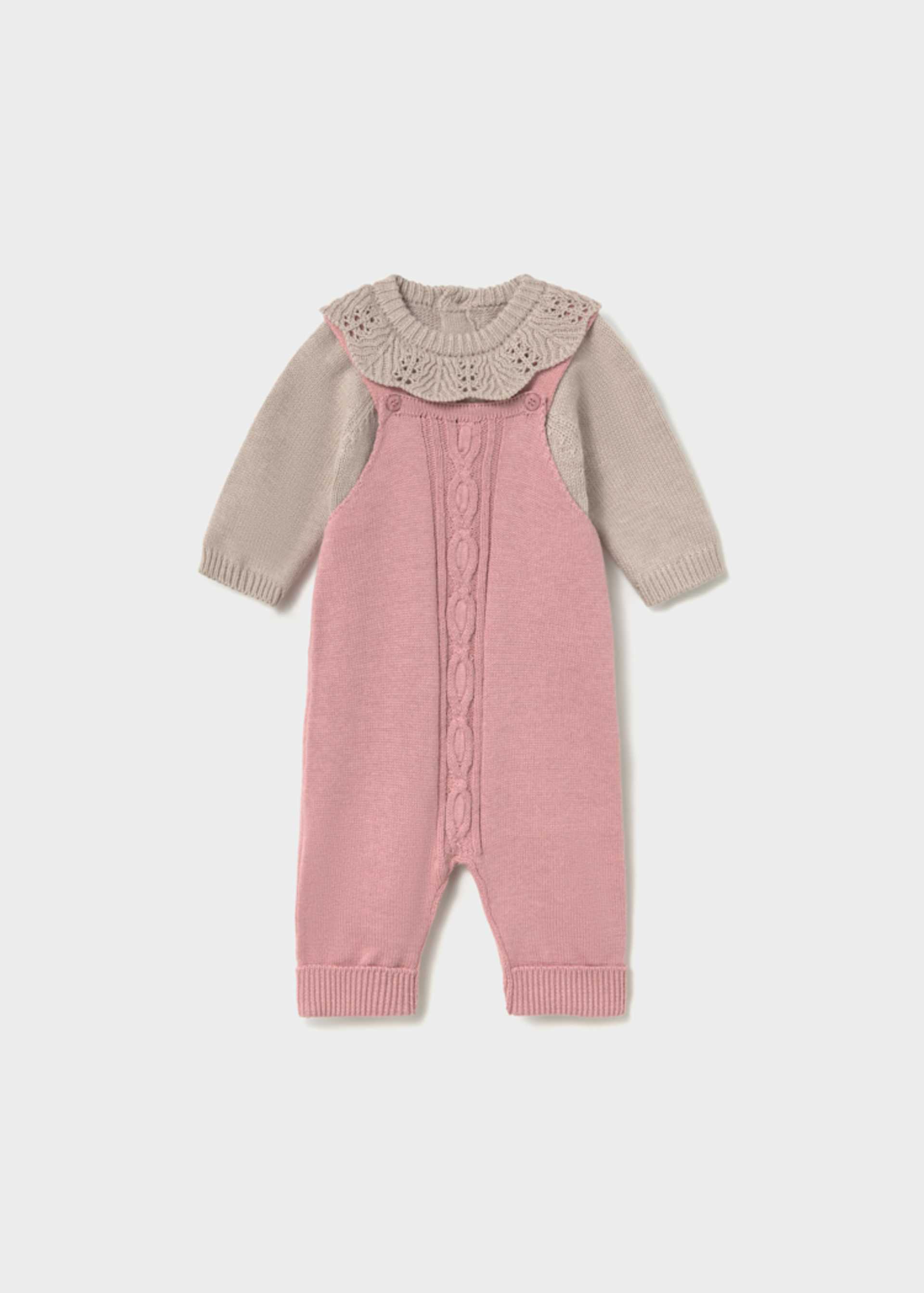 Newborn dungarees and jumper set