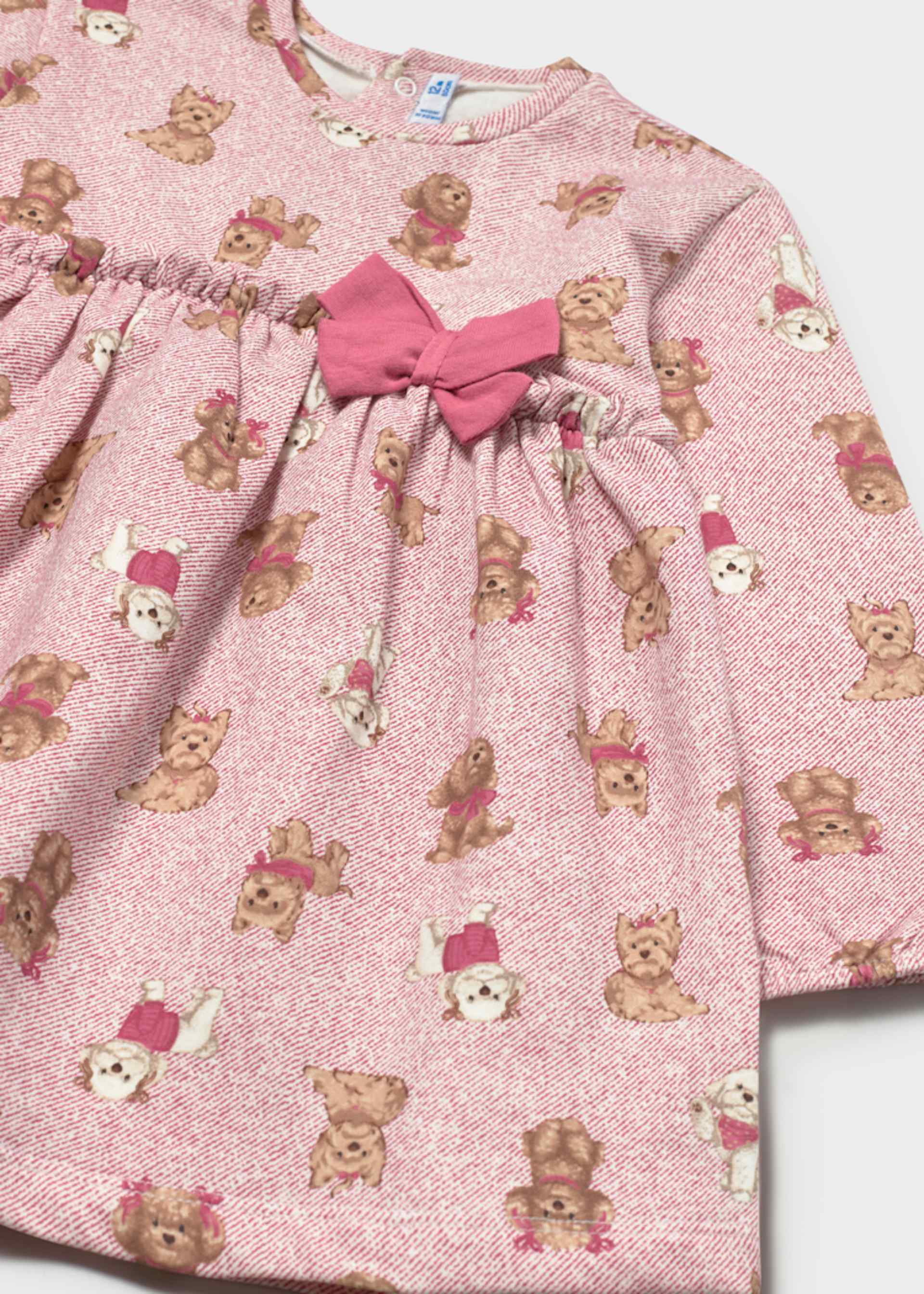 Vestido lazo estampado bebé