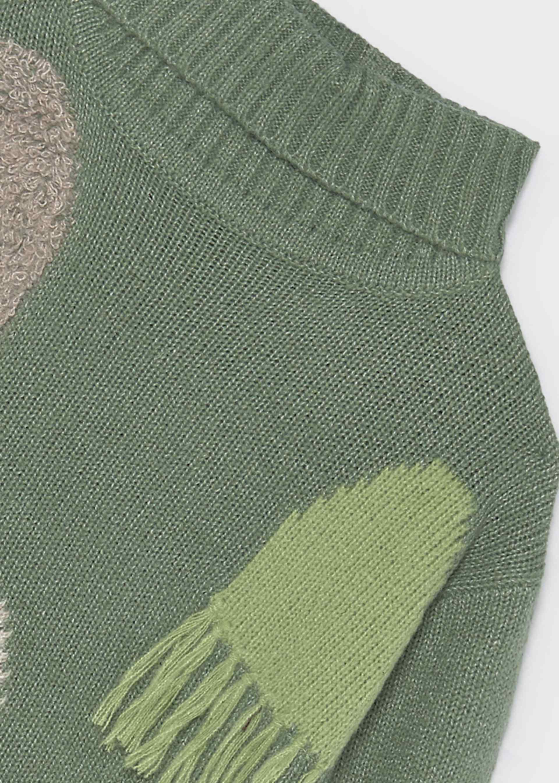 Girls' heart-patterned jumper