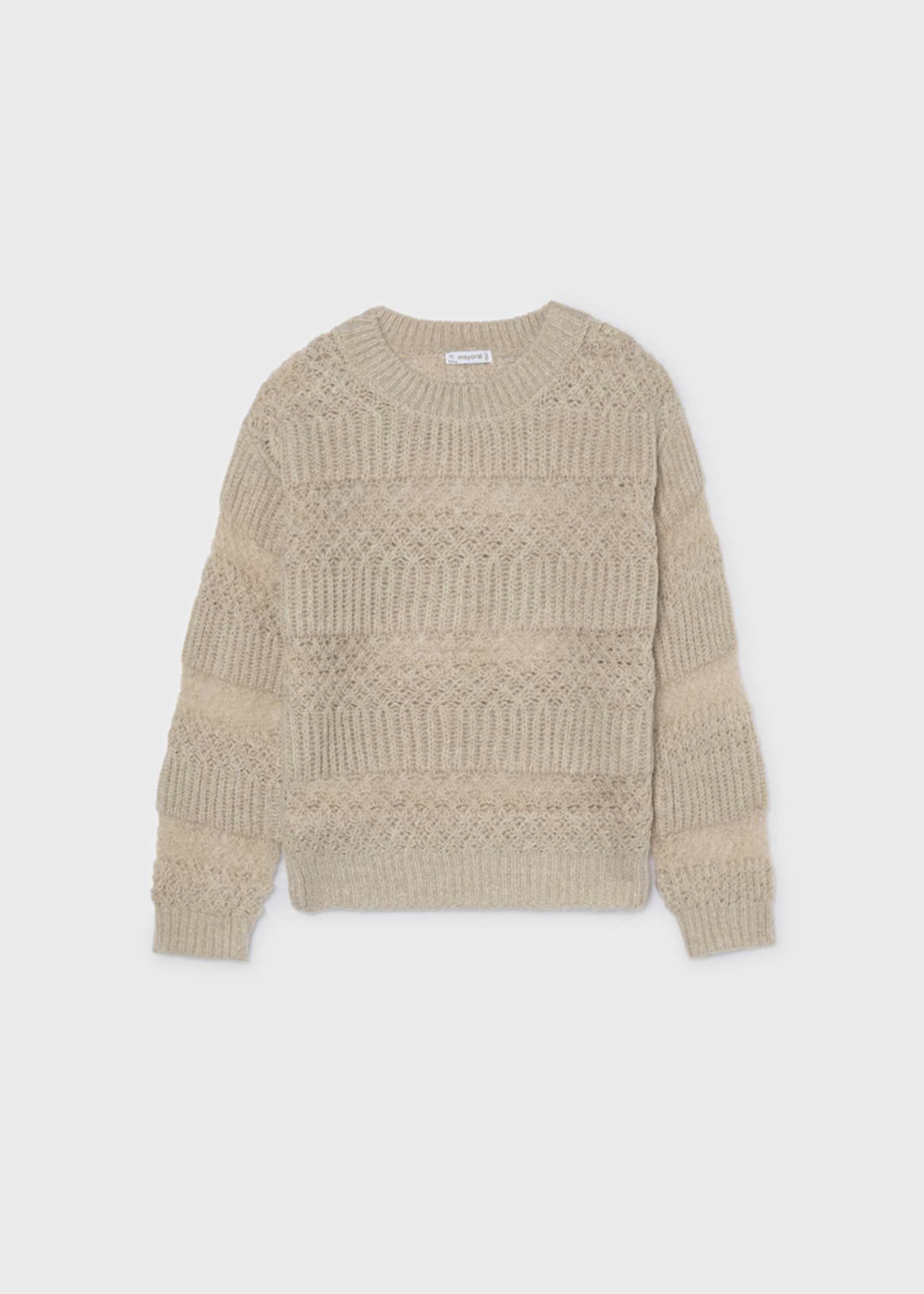 Girls' openwork jumper