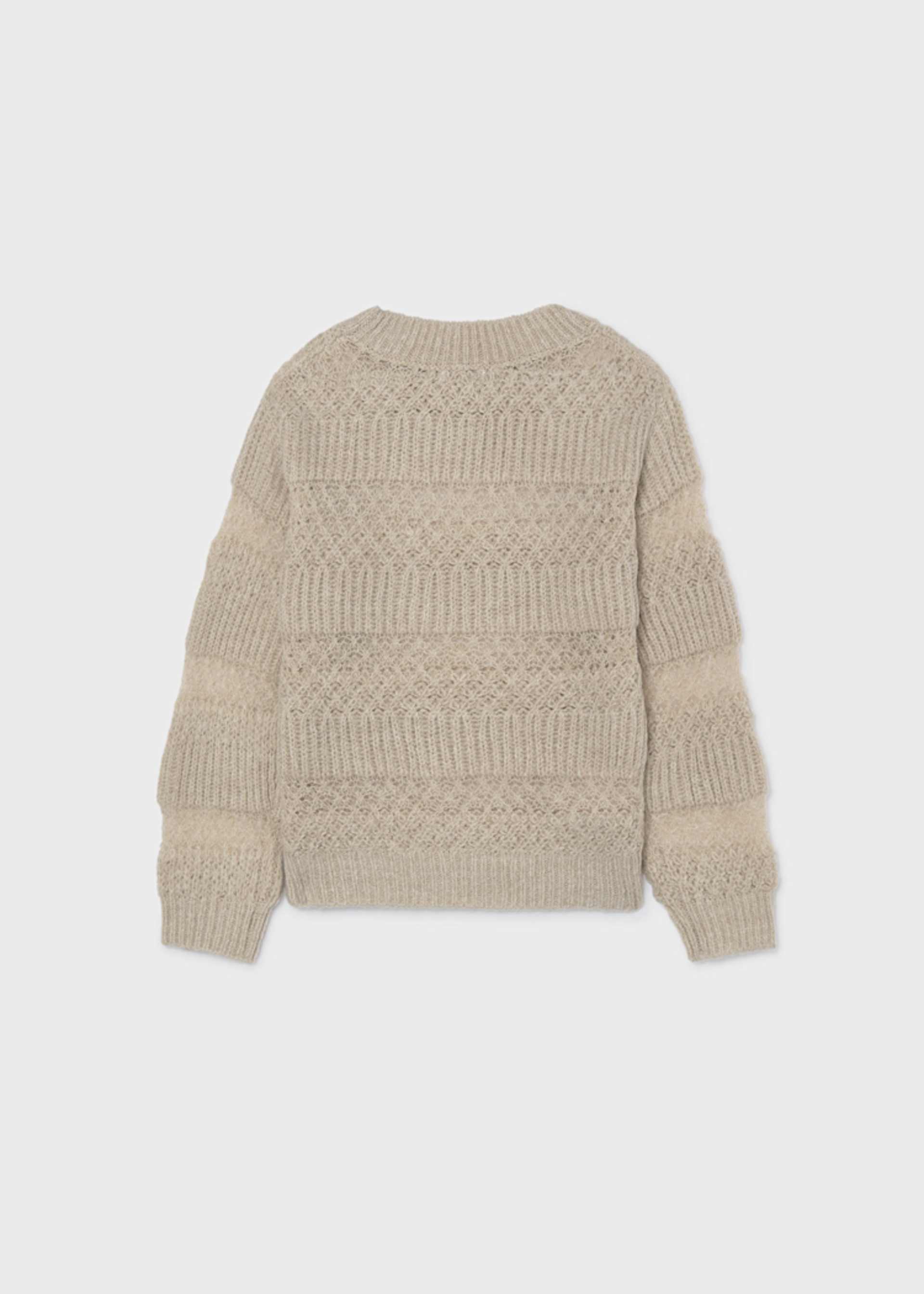 Girls' openwork jumper