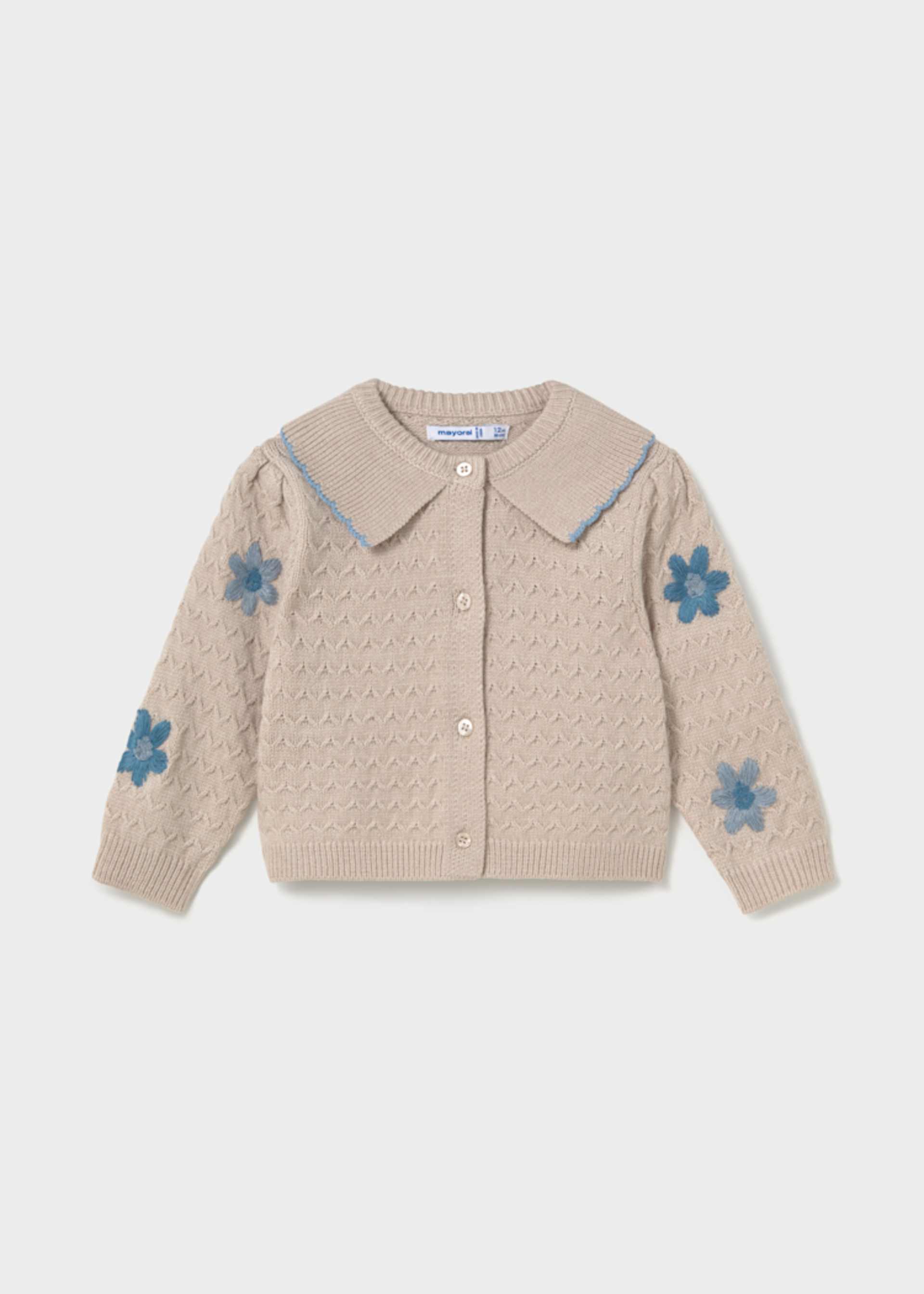 Rebeca tricot flores bebé