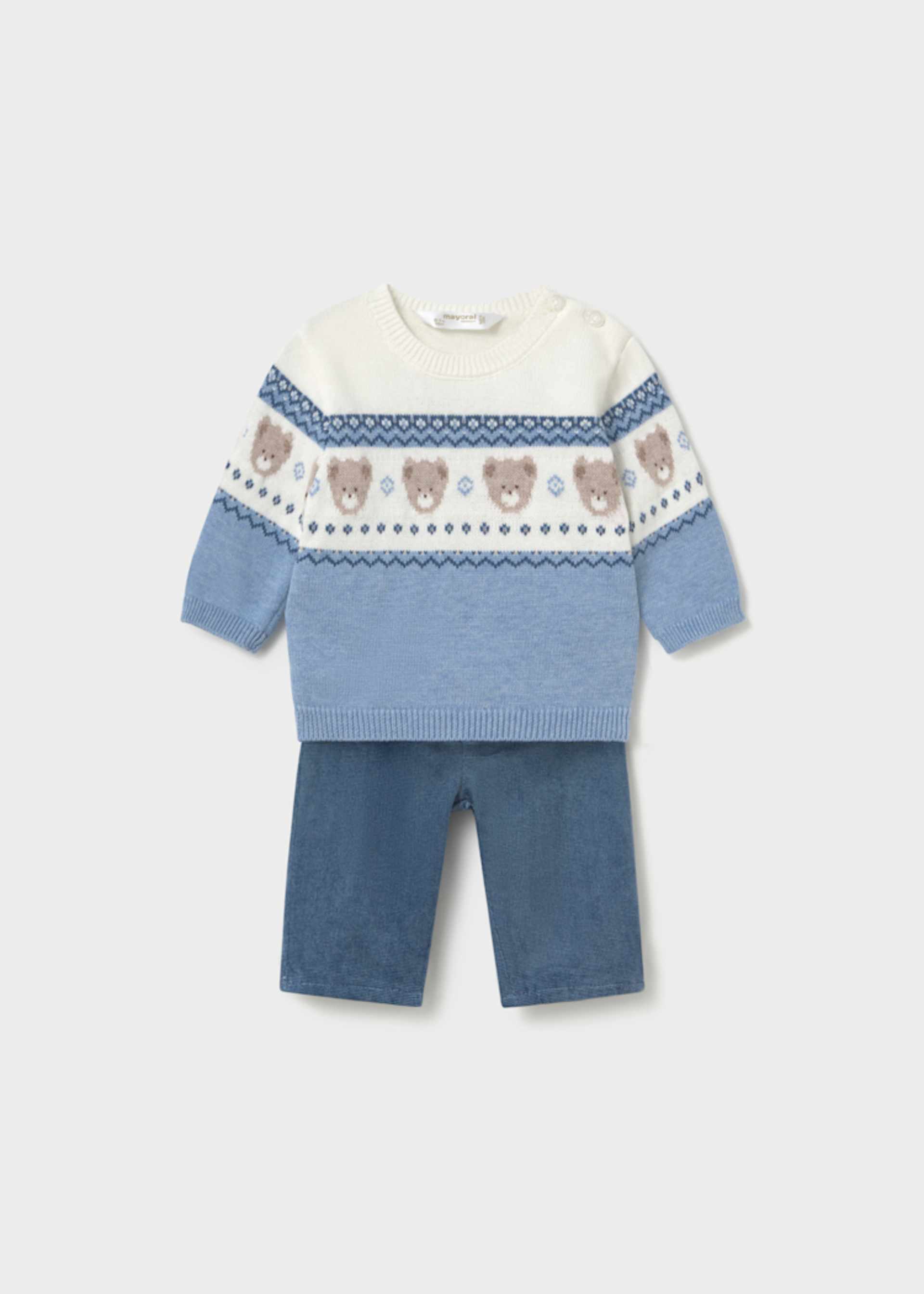Conjunto pantalón y suéter animal recién nacido Conjunto pantalón y suéter animal recién nacido