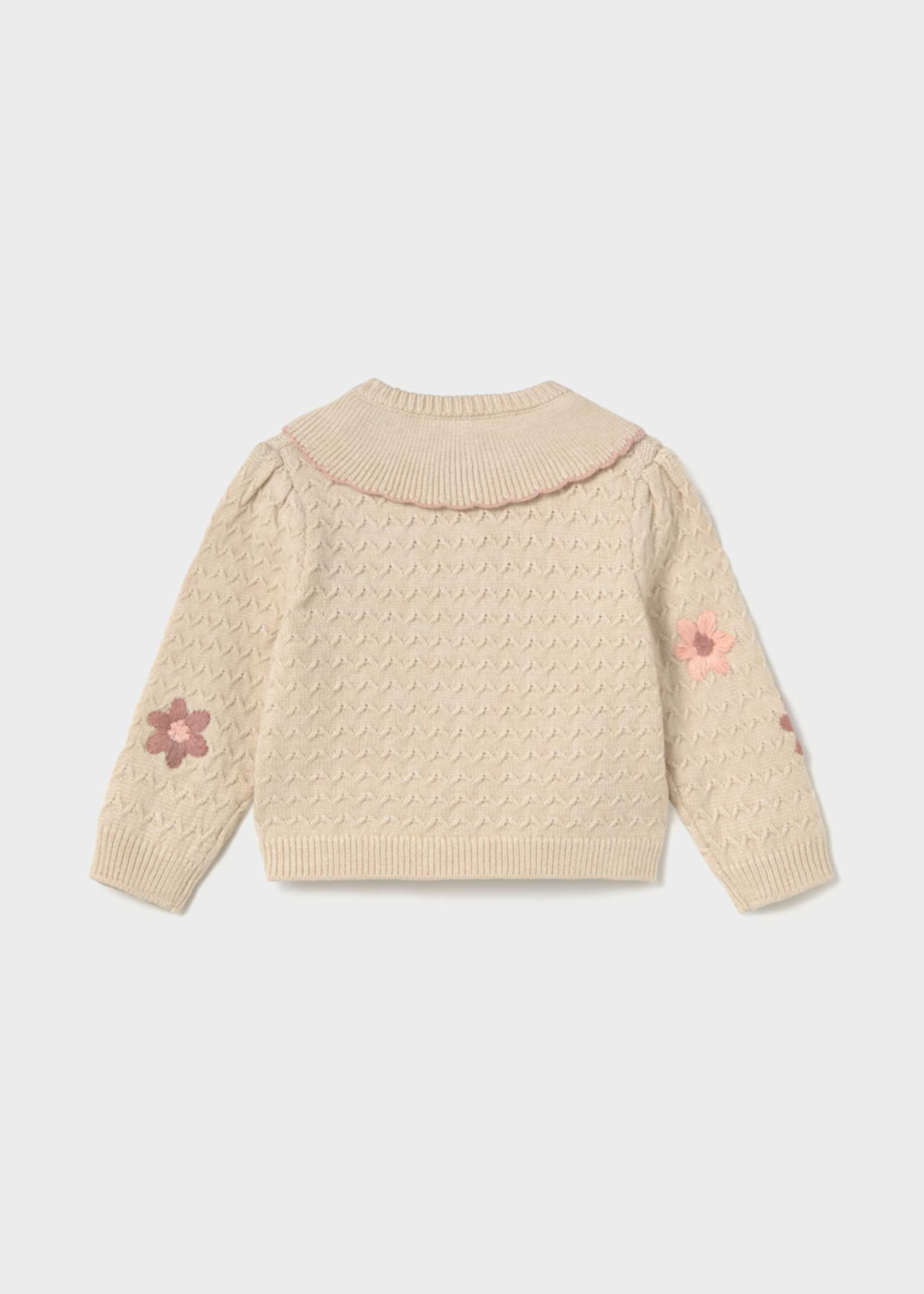 Baby flower-patterned knitted cardigan Baby flower-patterned knitted cardigan