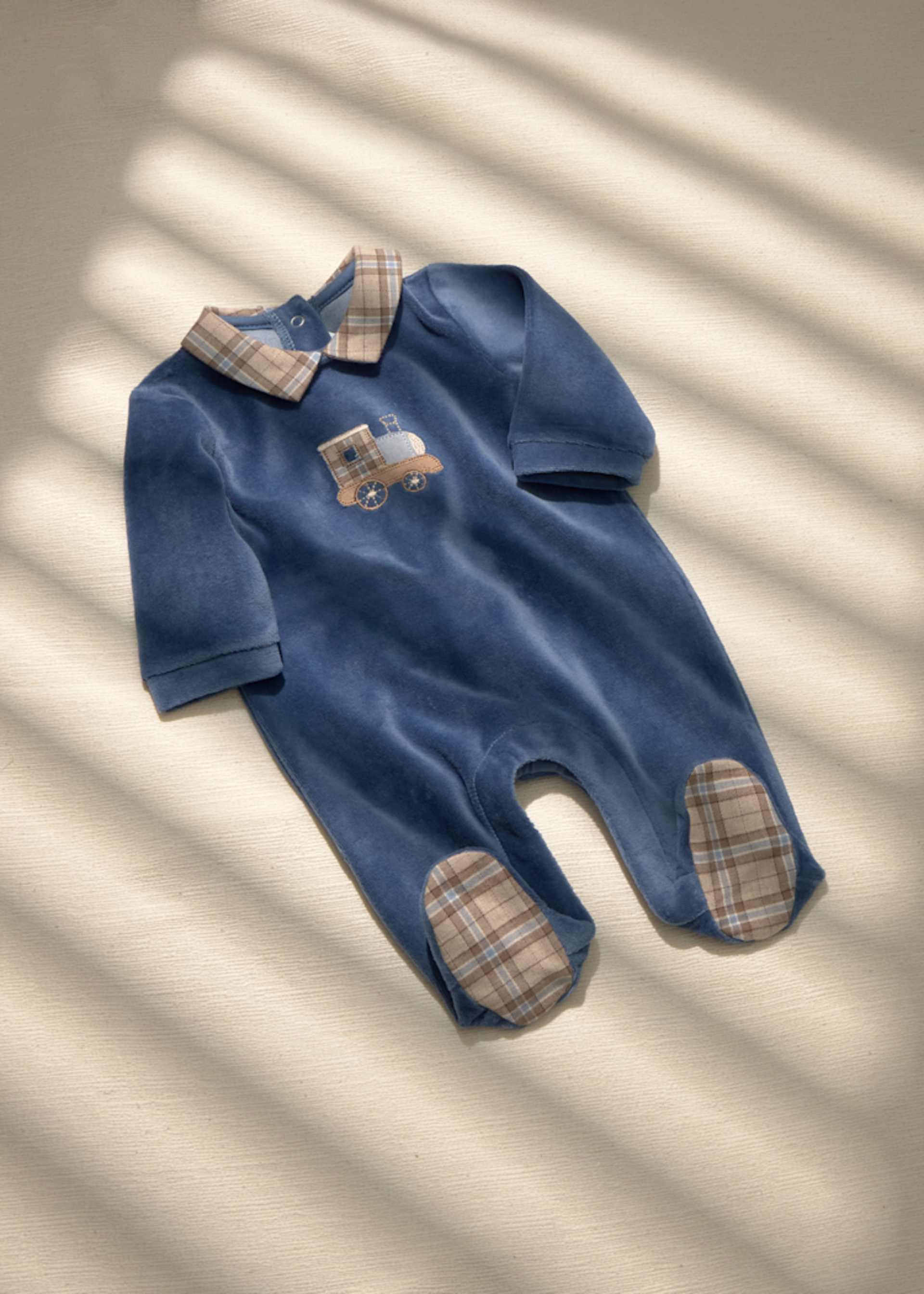 Newborn Boy Velour One-Piece Newborn Boy Velour One-Piece