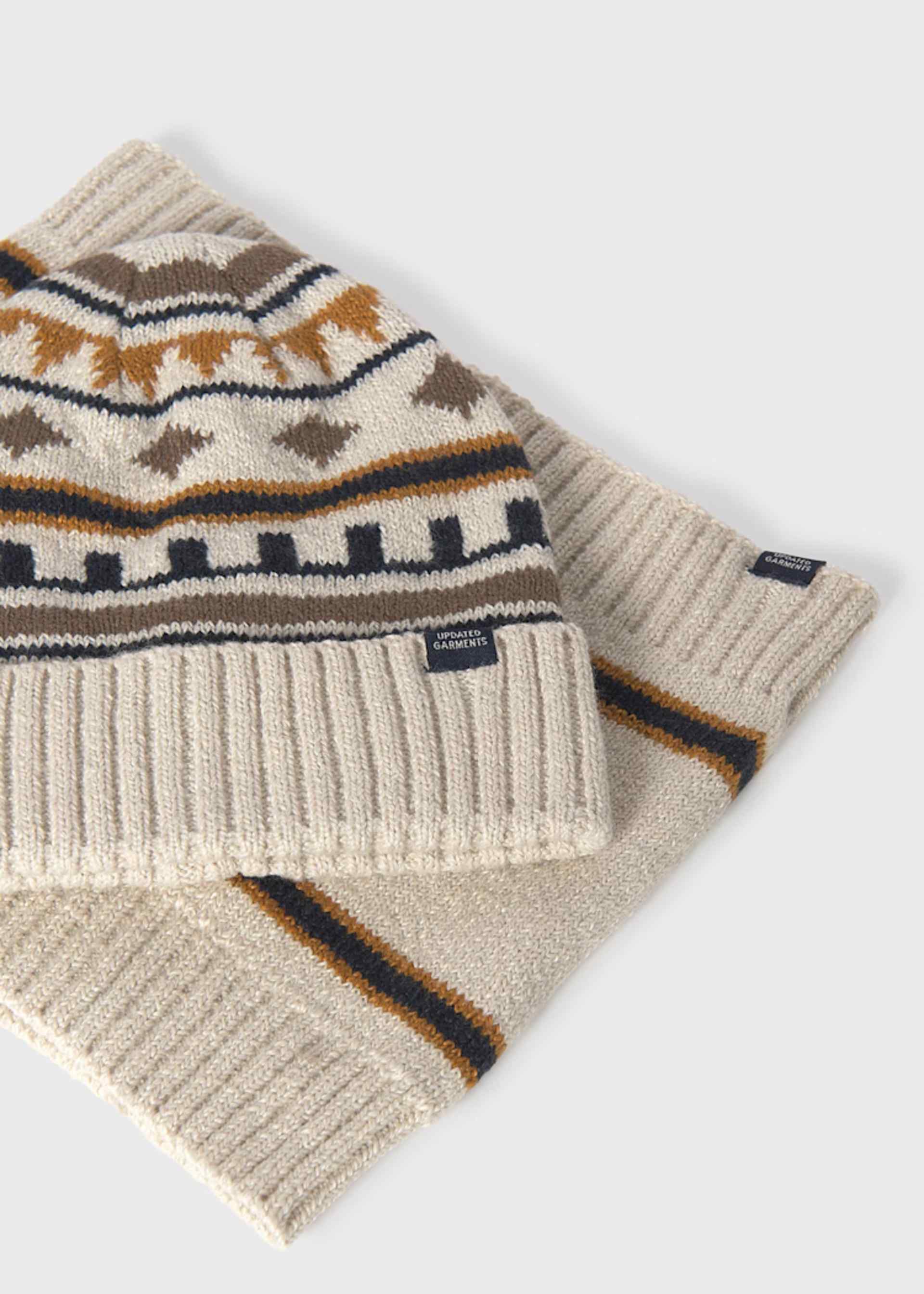 Ensemble bonnet et écharpe garçon