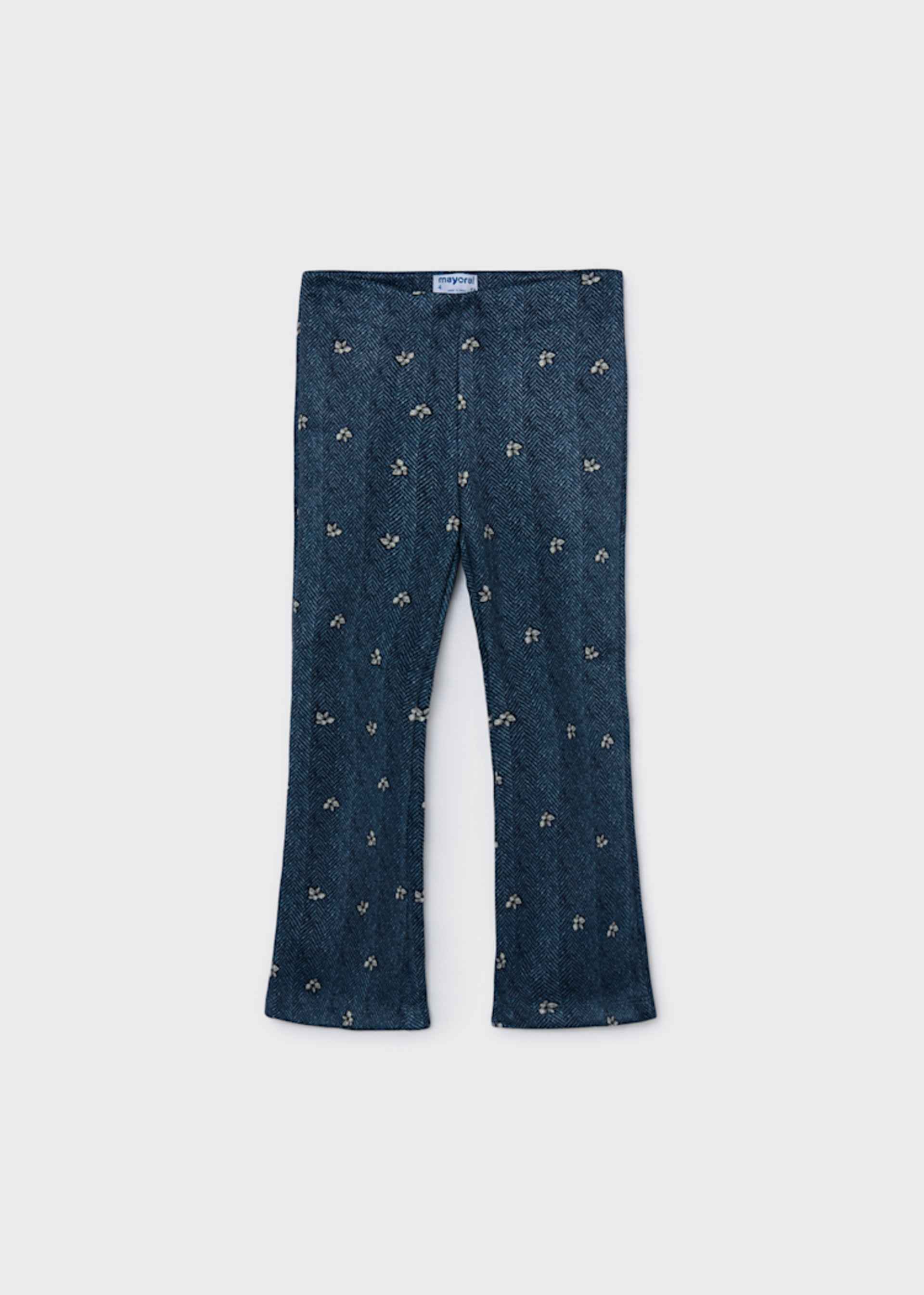 Legging flare efeito camurça para menina