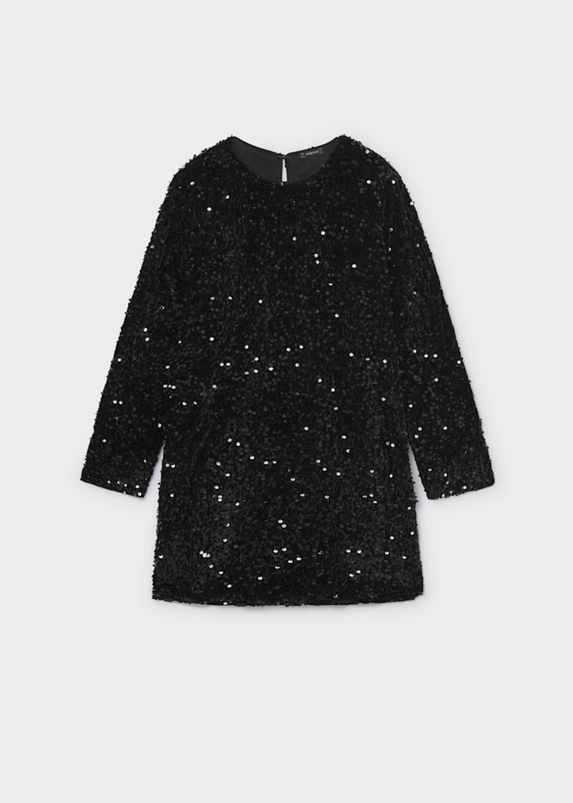 Vestido veludo lantejoulas rapariga