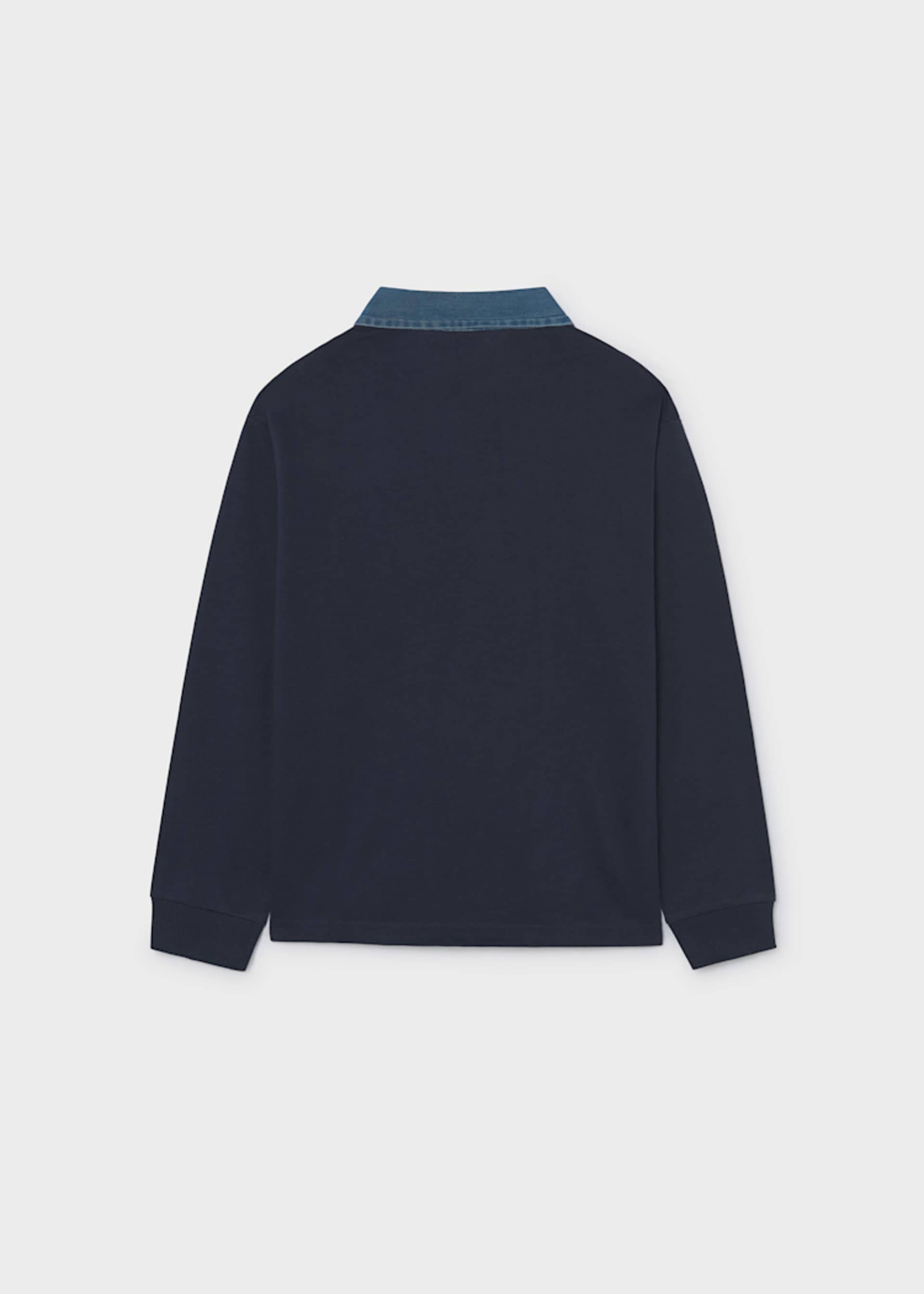 Boys' polo shirt with contrasting collar
