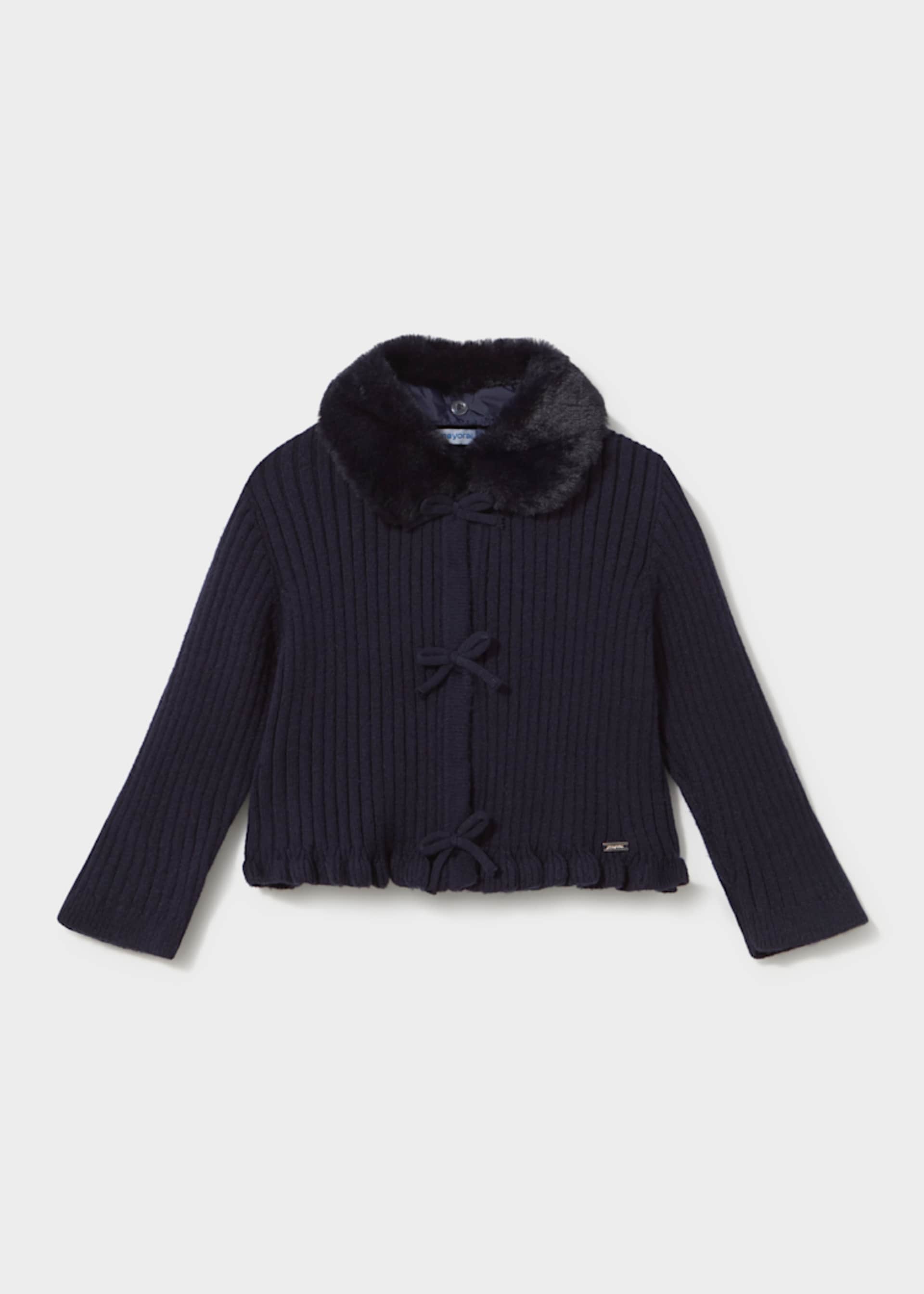 Strickjacke Fellkragen Baby