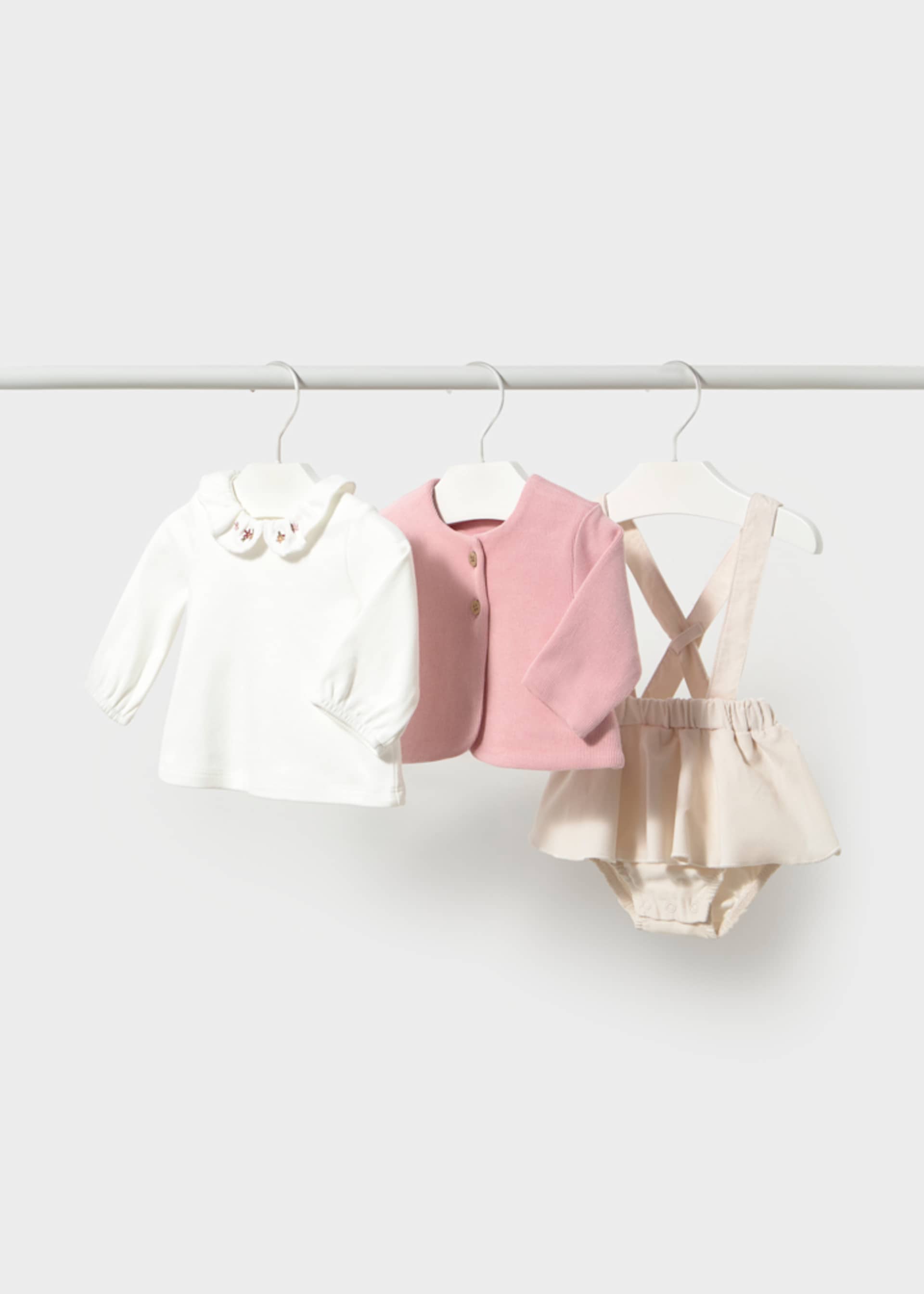 Completo 3 pezzi gonna neonata
