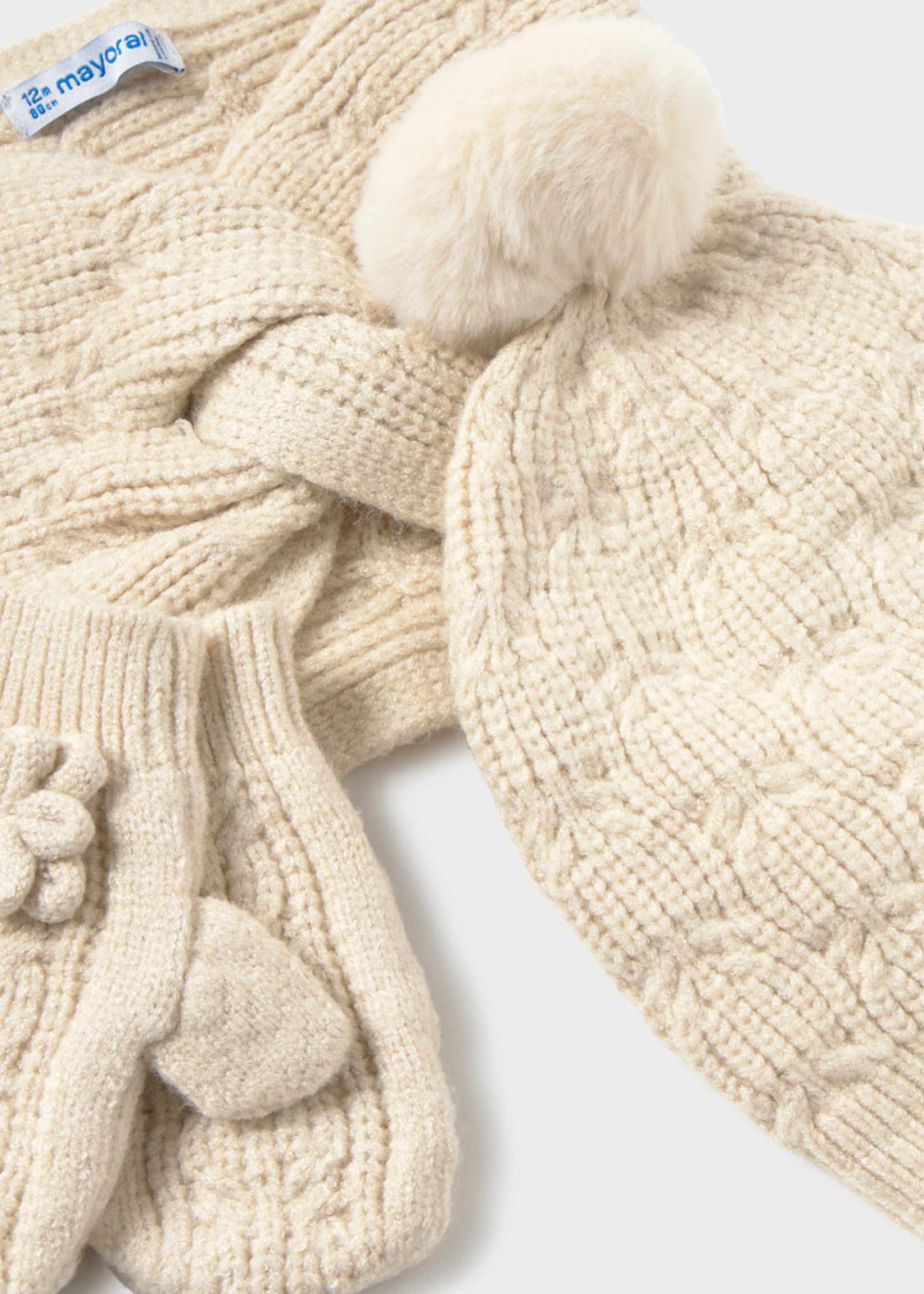 3-piece set closed baby scarf