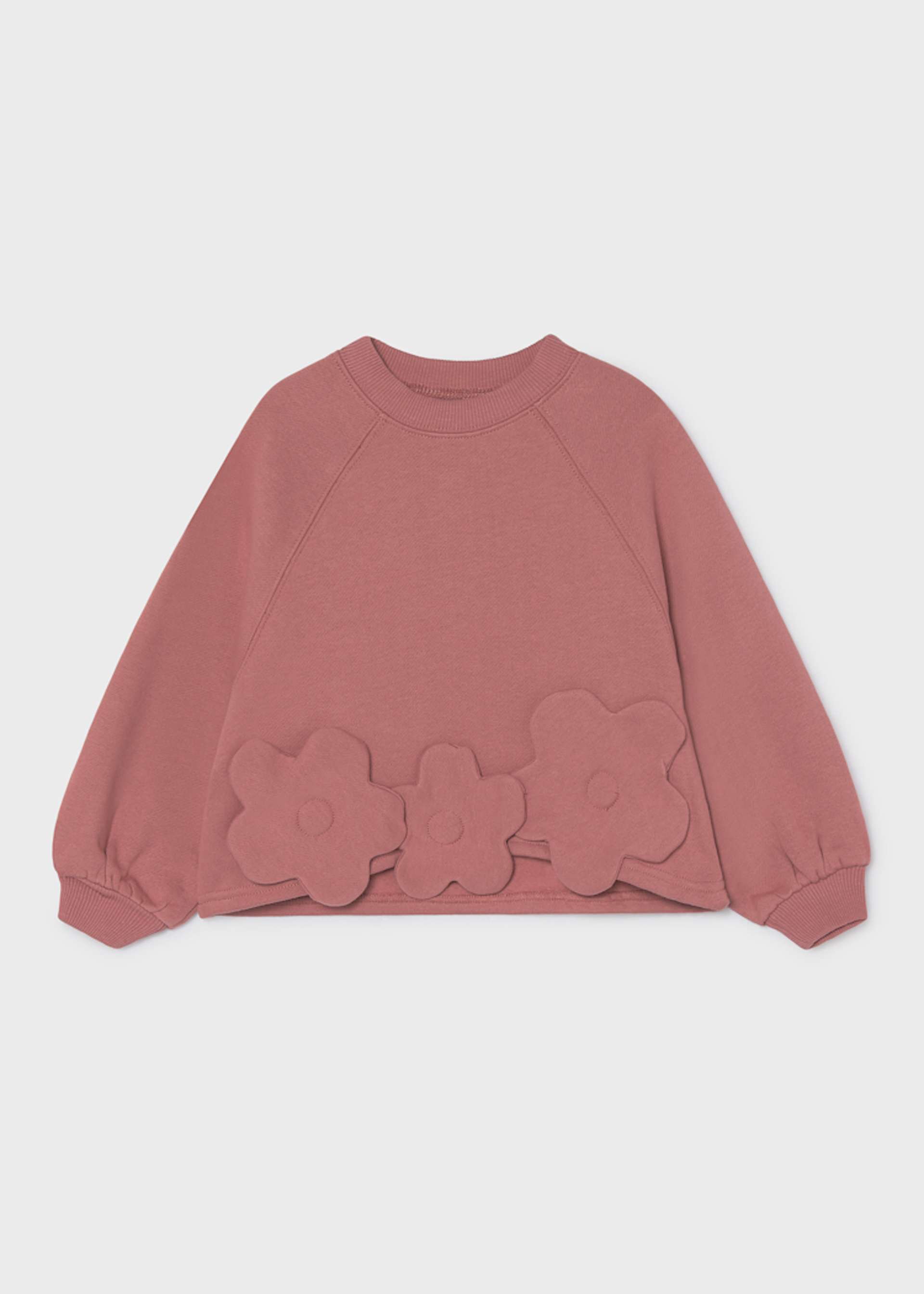 Sweatshirt Blumenapplikation Mädchen