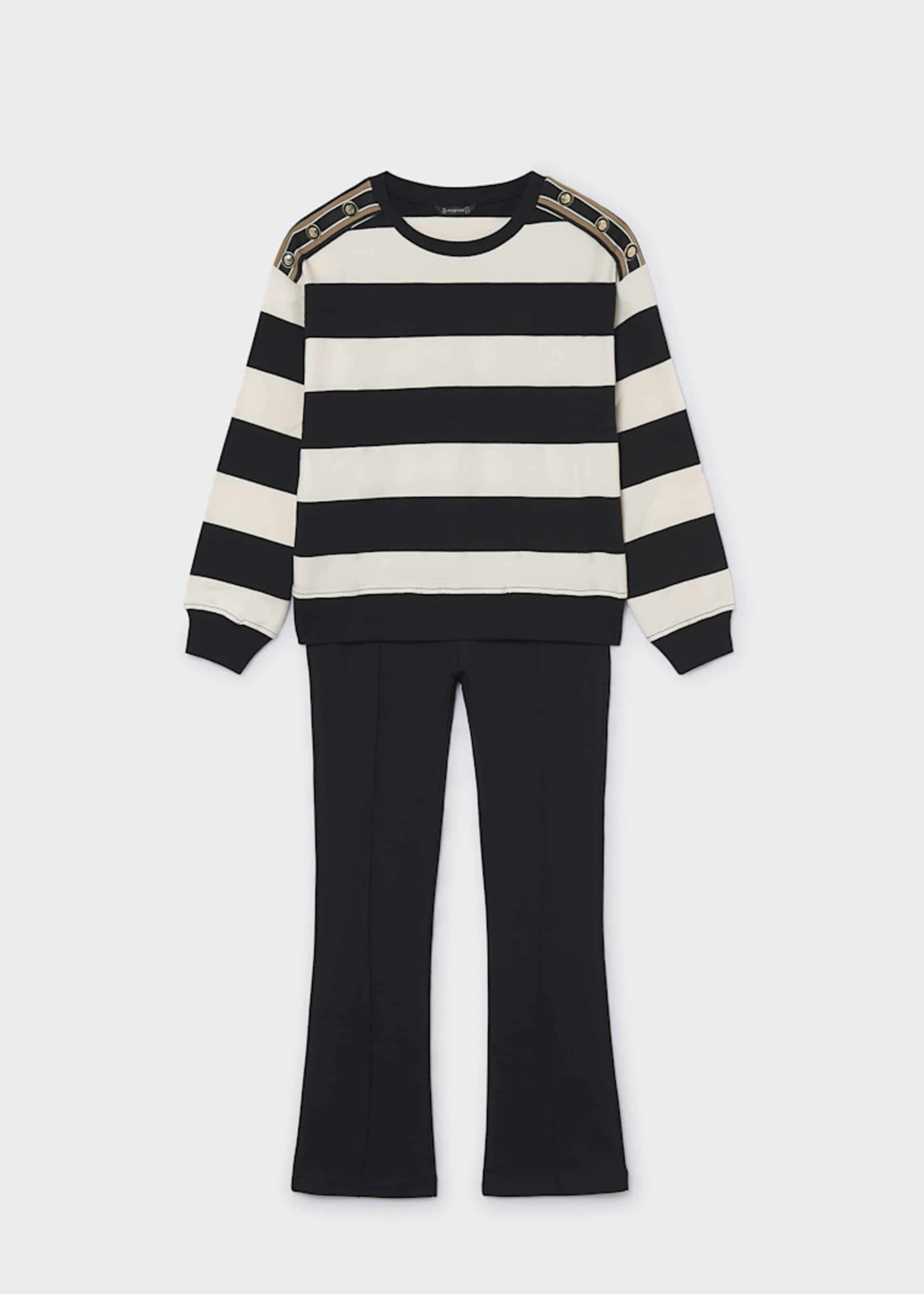 Set Hose und Pullover gestreift Teenager Mädchen