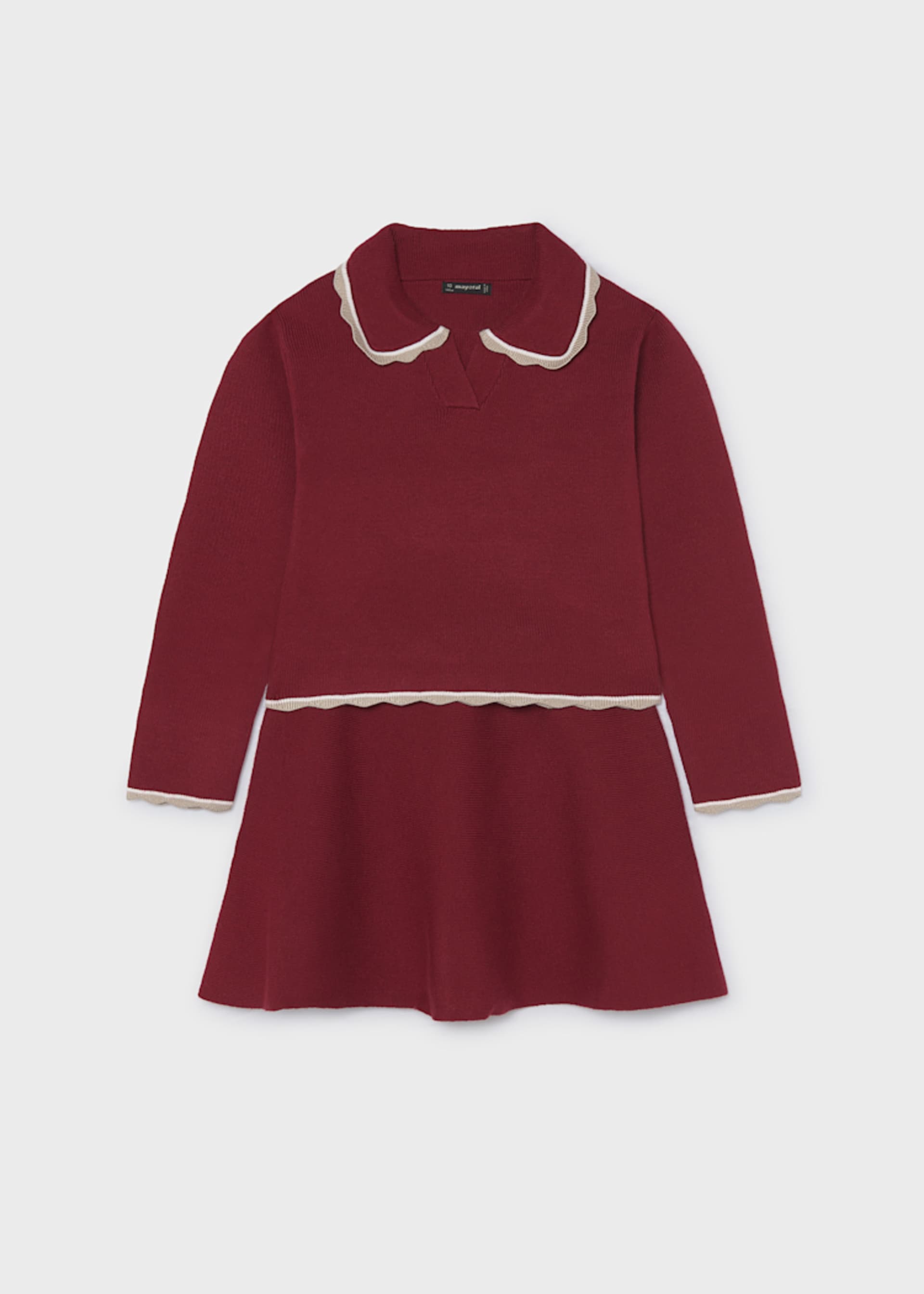 Set Rock und Strick-Poloshirt Teenager Mädchen