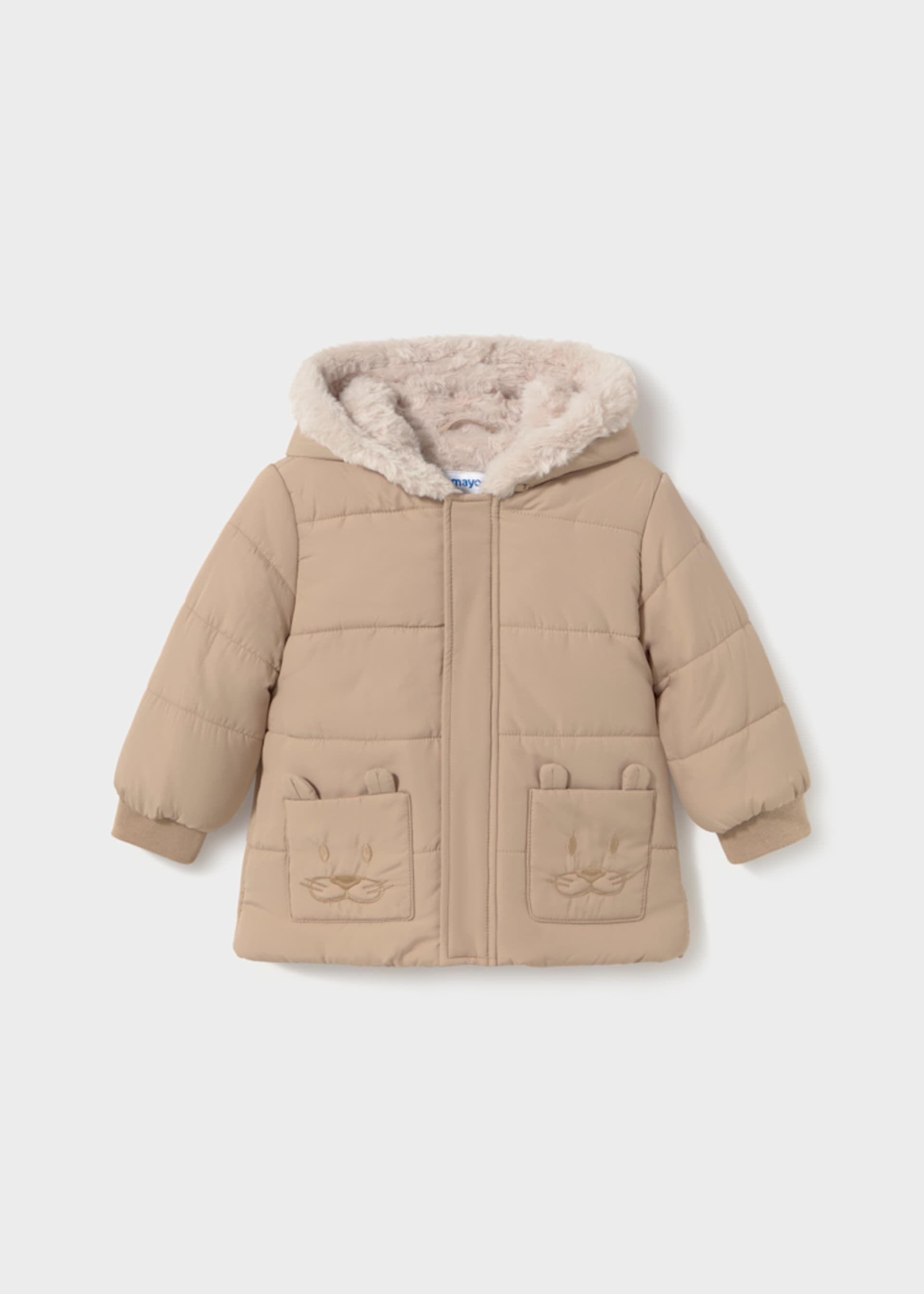 Manteau avec fourrure et poches bébé Manteau avec fourrure et poches bébé