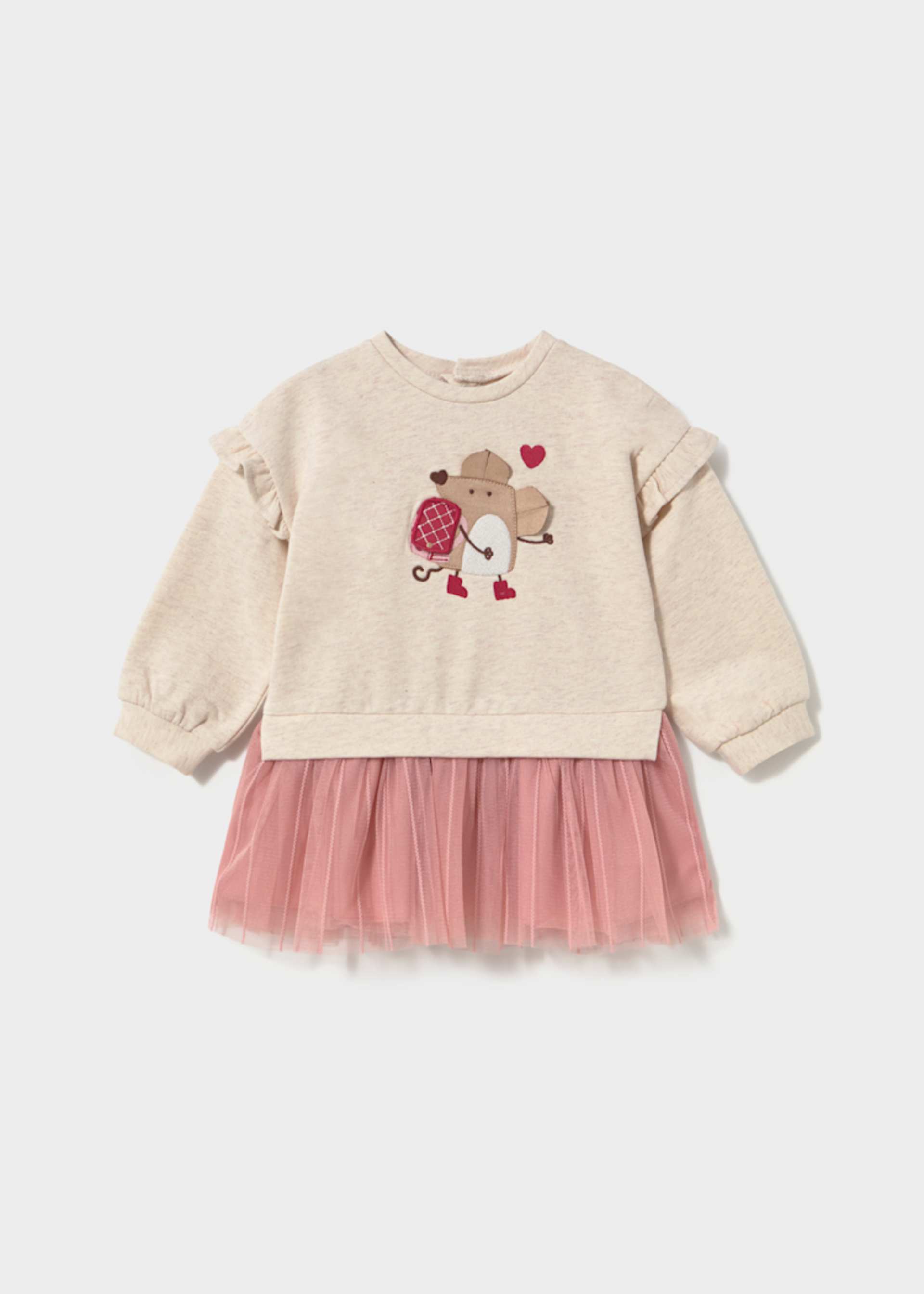 Vestido combinado tule bebé