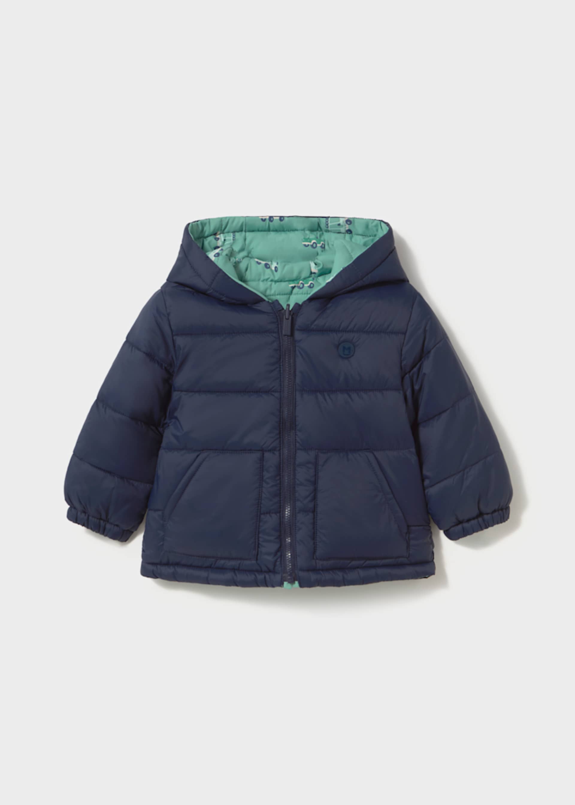 Reversible soft baby print jacket