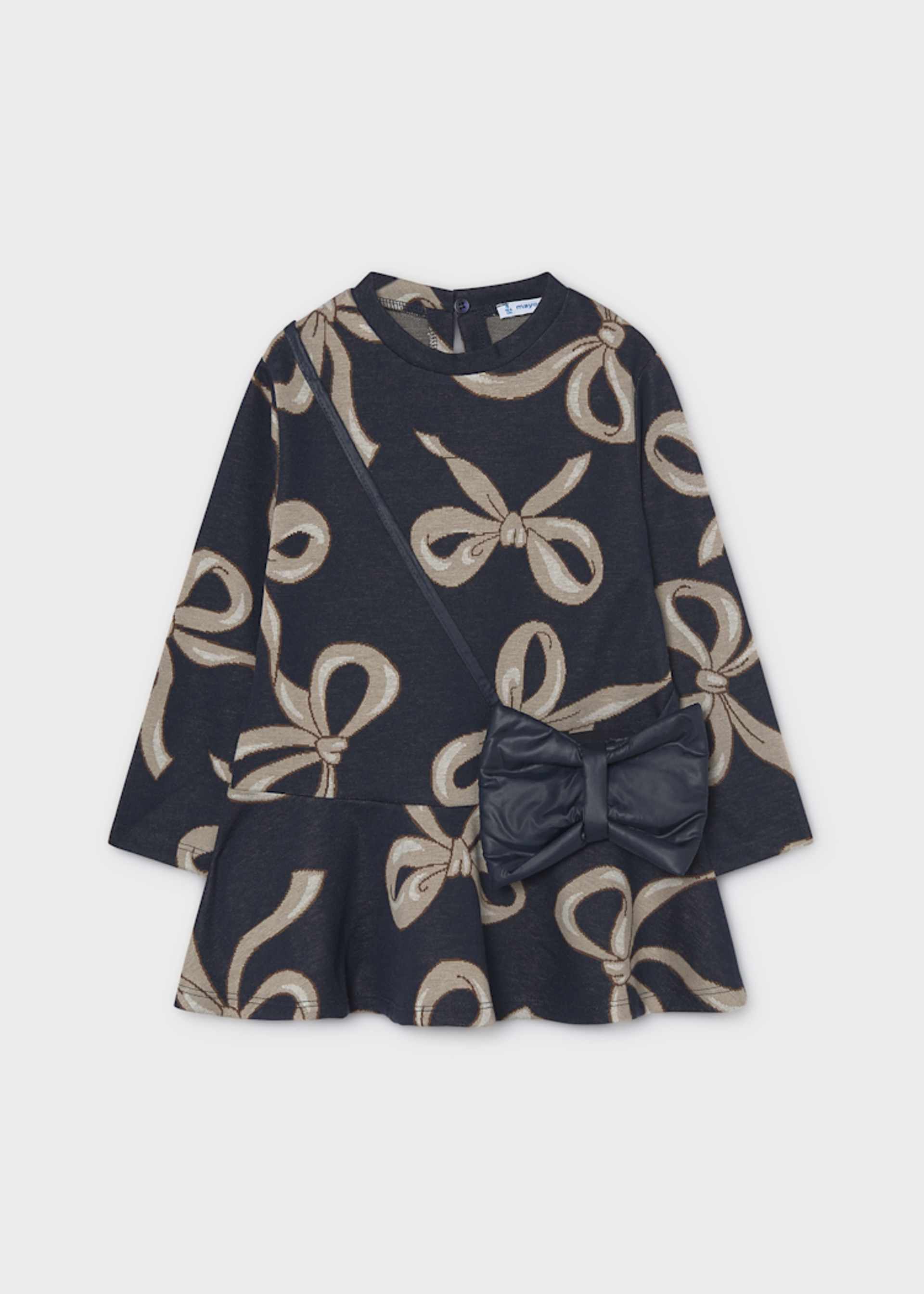 Kleid gemustert mit Tasche Mädchen