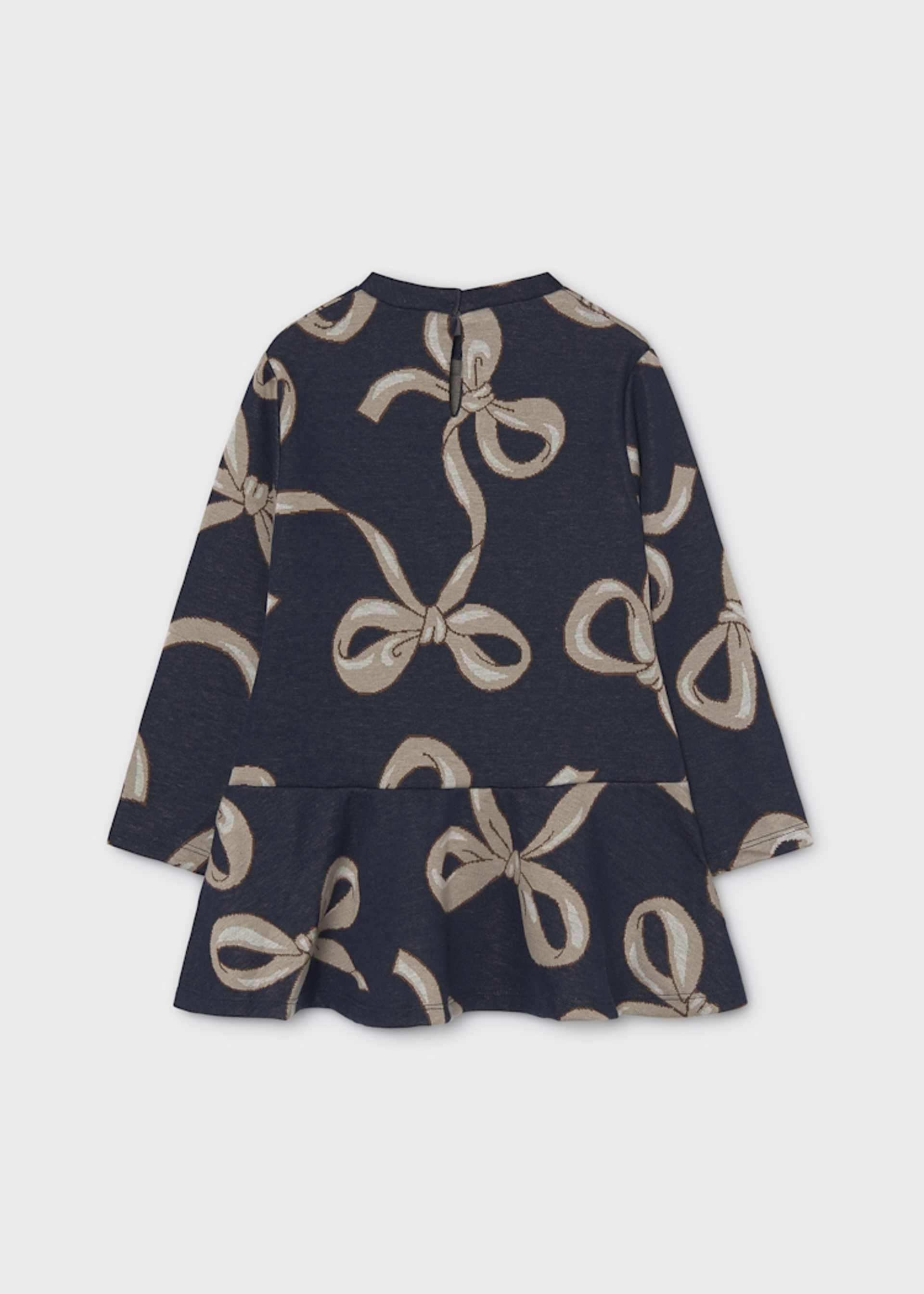 Vestido estampado con bolso niña