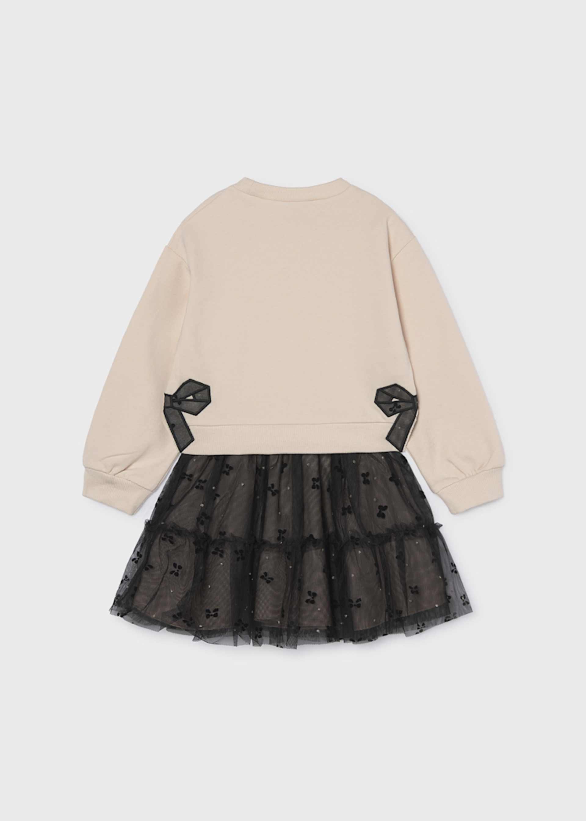 Girls' tulle skirt and sweatshirt set