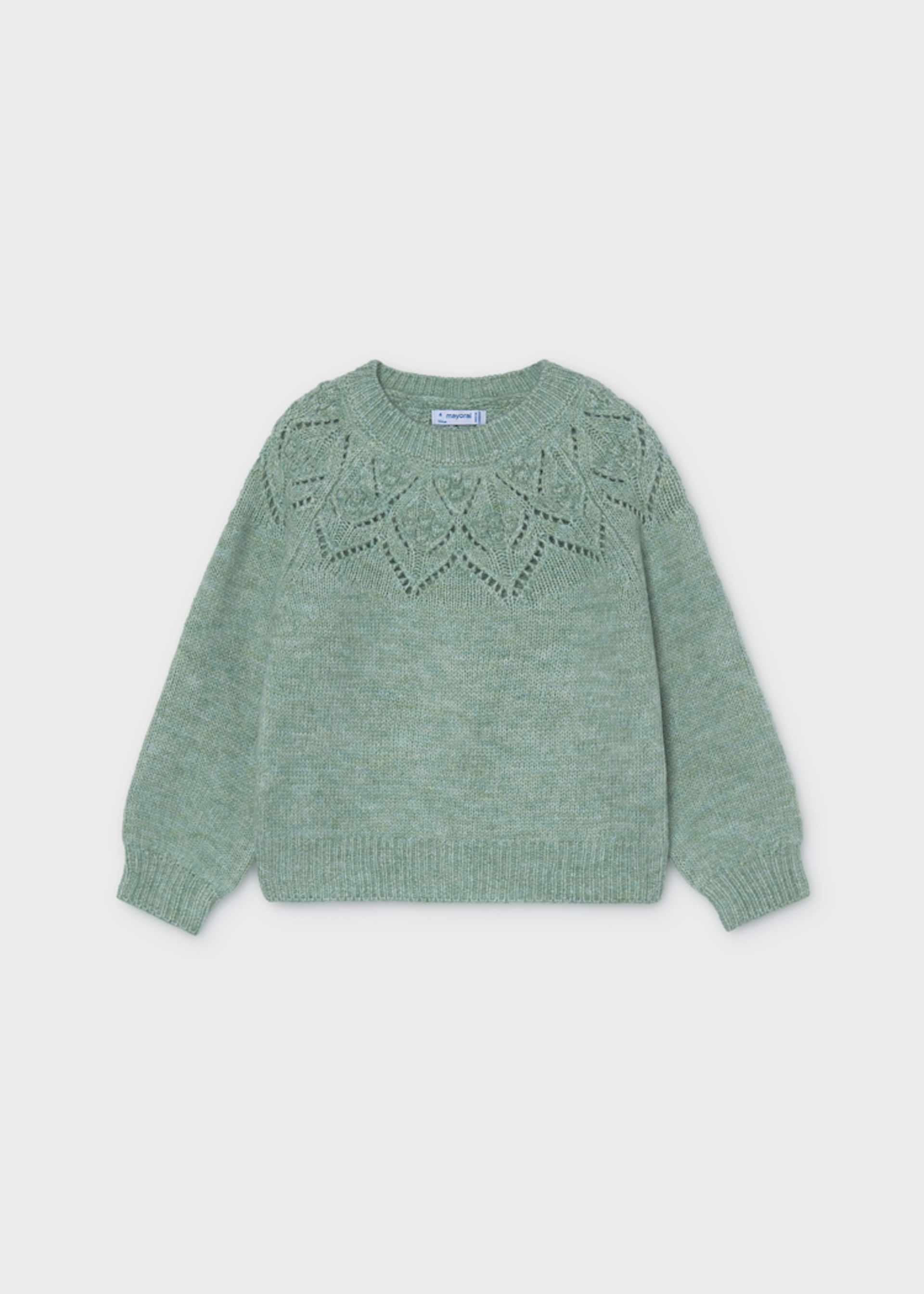 Pull ajouré fille