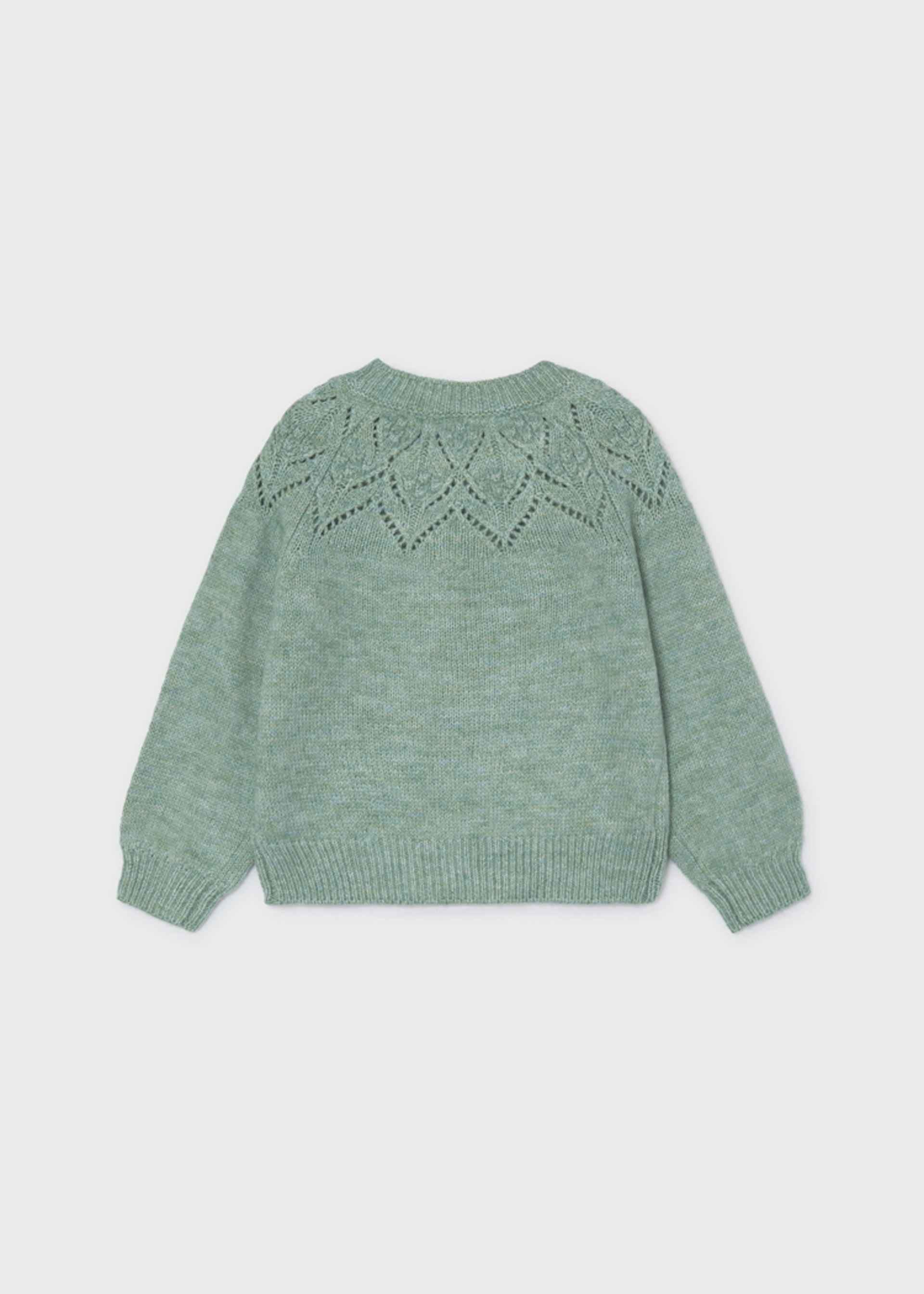 Pull ajouré fille